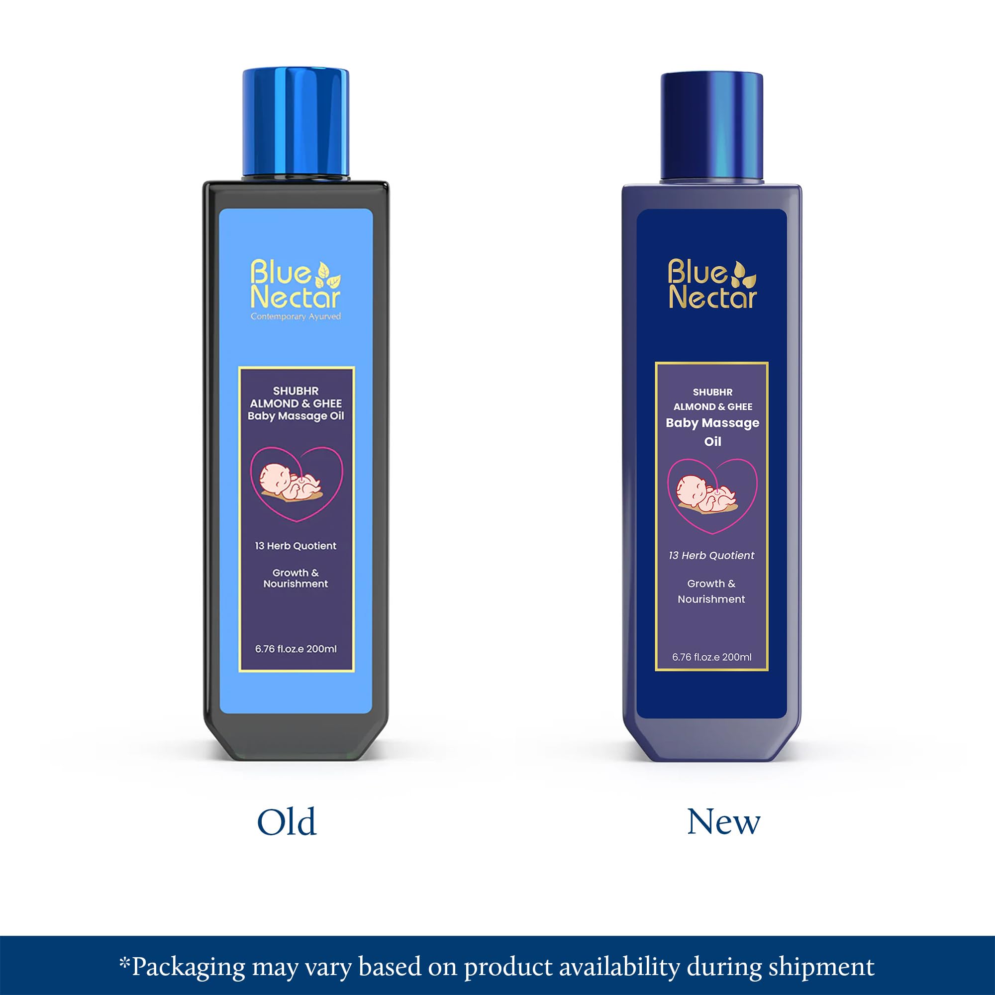 Blue Nectar Baby Oil with Organic Ghee, 100% Natural Baby Massage Oil with Coconut Oil & Olive Oil (100ml) Halalzen