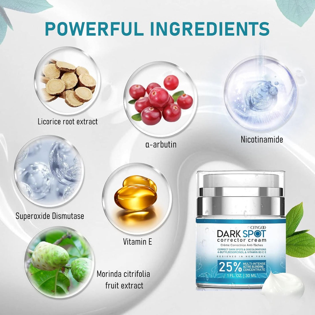 Dark Spot Remover for Face and Body: Dark Spot Corrector Cream - Enriching Skin Care for All Skin Tones - Ideal for Sun Spots, Melasma, Freckles, and Blemish Reduction 1 fl oz Halalzen