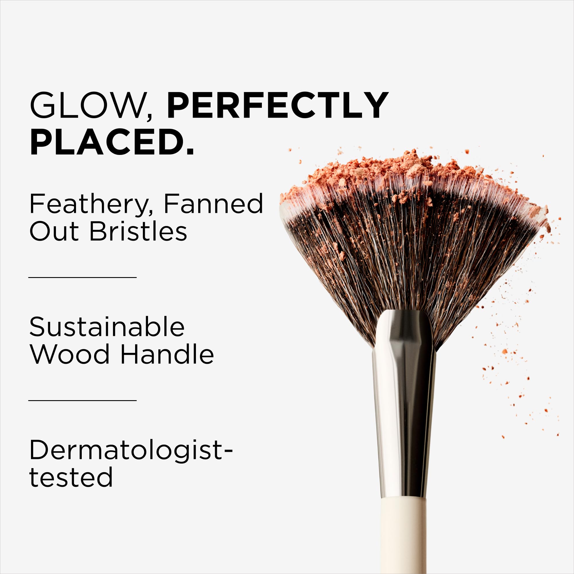 Haleys Beauty Kabuki Foundation Brush For Applying Powder, Foundation, Bronzer, Blush, and Mineral Make up, Soft Bristles, Seamless Blending, Makeup Brushes Essential, Vegan & Cruelty Free