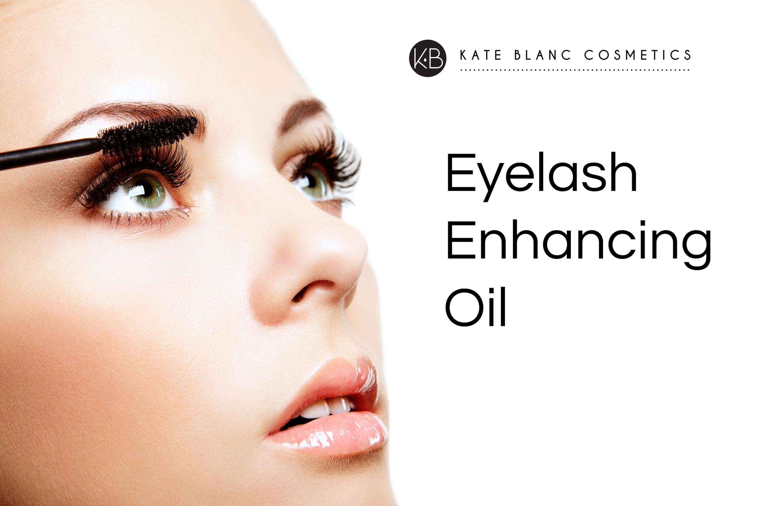 Kate Blanc Cosmetics Castor Oil Organic for Hair, Lashes, Face, Skin (2oz), 100% Pure, Cold Pressed, Hexane Free Hair Oil. Lash Serum for Thicker-Looking Eyelashes & Eyebrows Halalzen