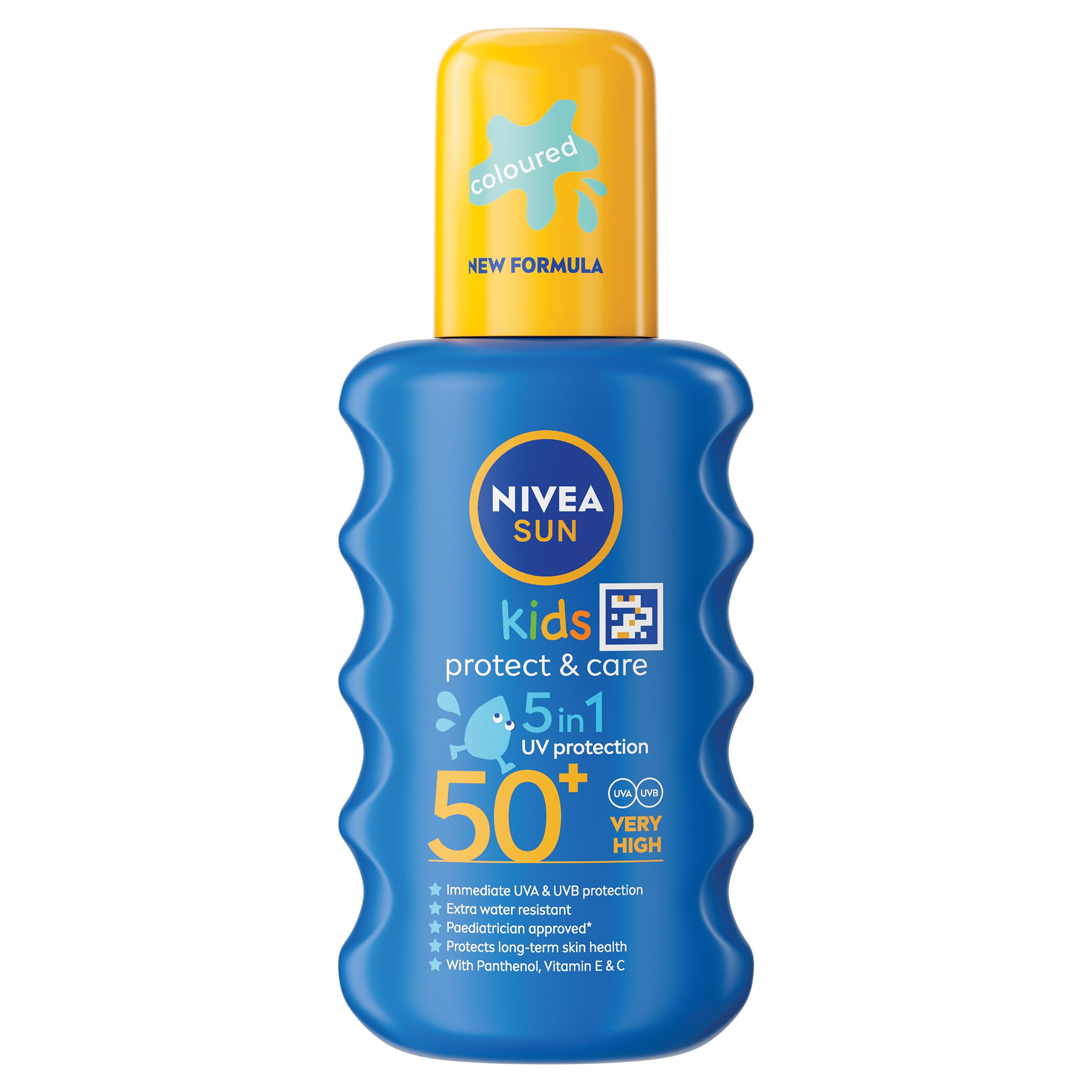 NIVEA Sun Kids Protect & Care To Go SPF 50+ Lotion (50ml), Moisturising Kids Sun Cream Immediately Protects Delicate Skin Against Sunburn and Long-Term UV Damage, Fast-Absorbing No White Cast Formula