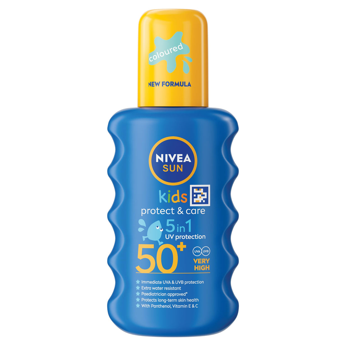NIVEA Sun Kids Protect & Care To Go SPF 50+ Lotion (50ml), Moisturising Kids Sun Cream Immediately Protects Delicate Skin Against Sunburn and Long-Term UV Damage, Fast-Absorbing No White Cast Formula