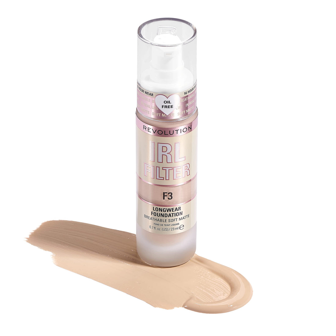 Makeup Revolution IRL Filter, Longwear Foundation, Medium to Full Coverage, Matte Finish, 16 Hour Wear, F5, Fair To Light Skin Tones, 23ml Halalzen