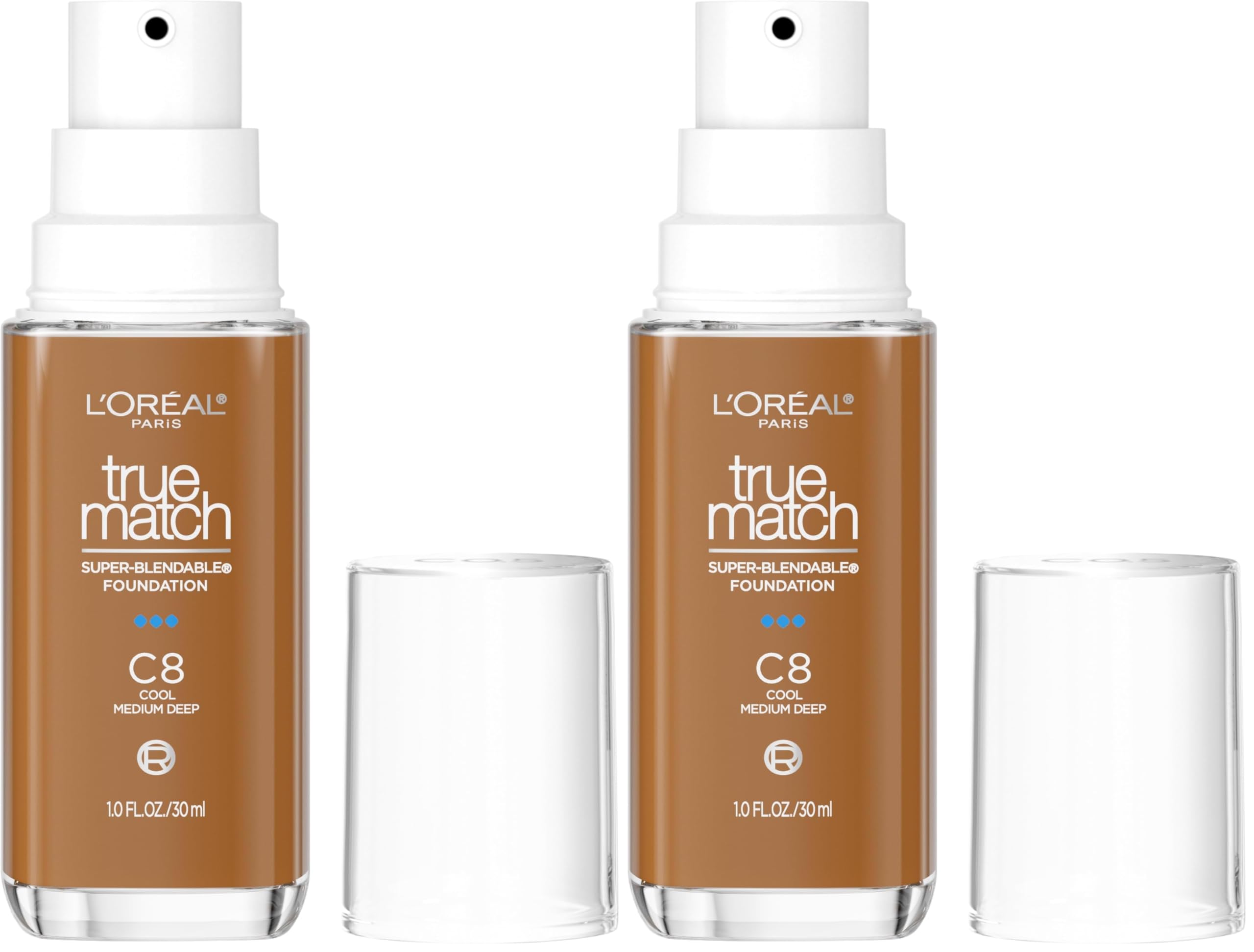 L'Oreal Paris True Match Super-Blendable Foundation, Flüssig-Foundation mit mittlerer Deckkraft, N3, Hell-Mittel, 30 ml