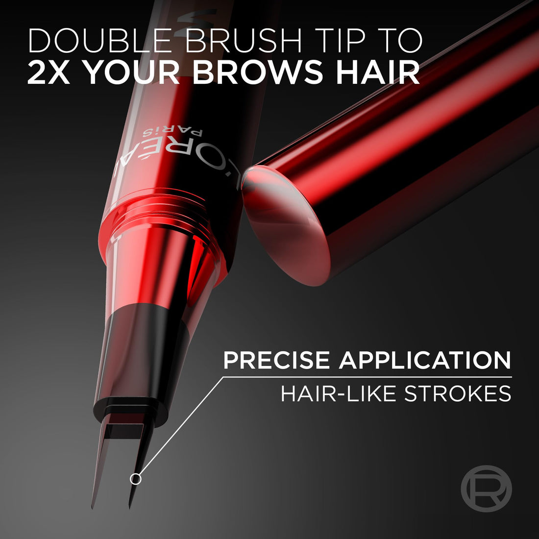 L'Oréal Paris Infallible Faux Brow, Double Brush Tip Brow Tint Pen, Natural Finish, Waterproof, Transfer and Smudge-Resistant, Shaping Brows for up to 48 hours, Shade: Light Brunette
