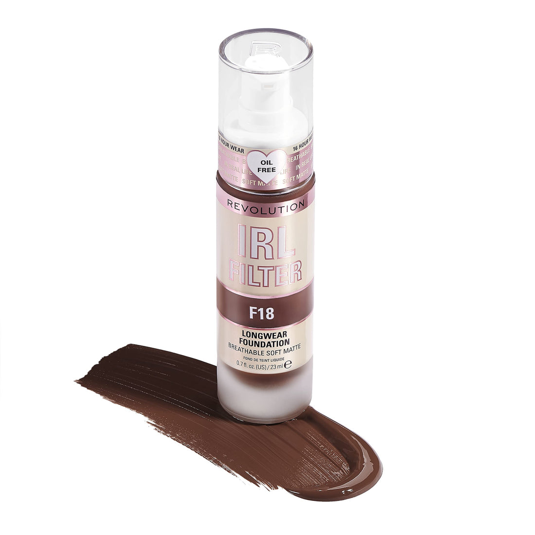 Makeup Revolution IRL Filter, Longwear Foundation, Medium to Full Coverage, Matte Finish, 16 Hour Wear, F5, Fair To Light Skin Tones, 23ml Halalzen
