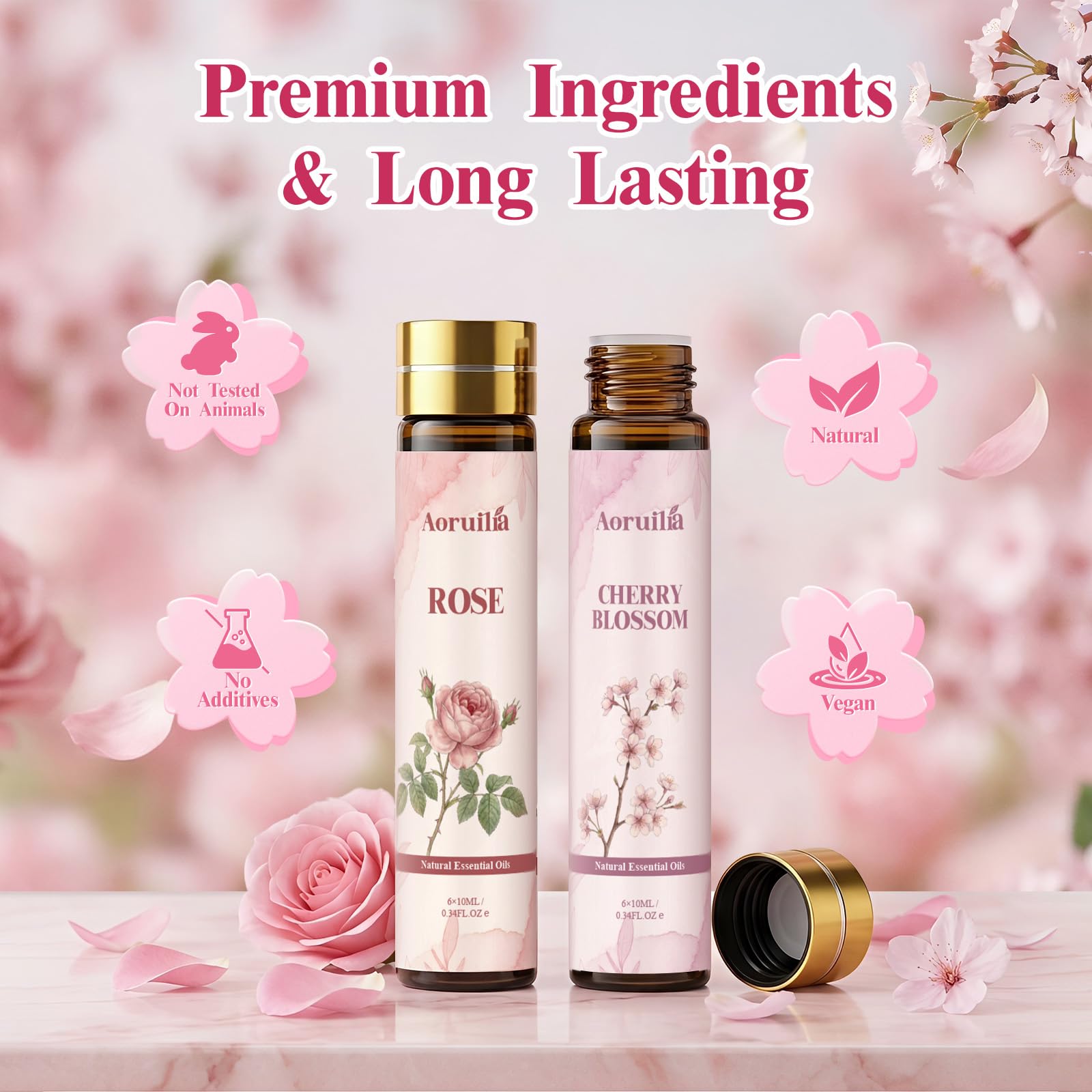 Clean Essential Oils Set 6 x 10ml, Laundry Fragrance Oils for Diffusers, Soap Making - Eucalyptus & Cotton, Bergamot Black Tea, Cardamom & Cedar, Baby Powder, Clean Breeze, Fresh Linen