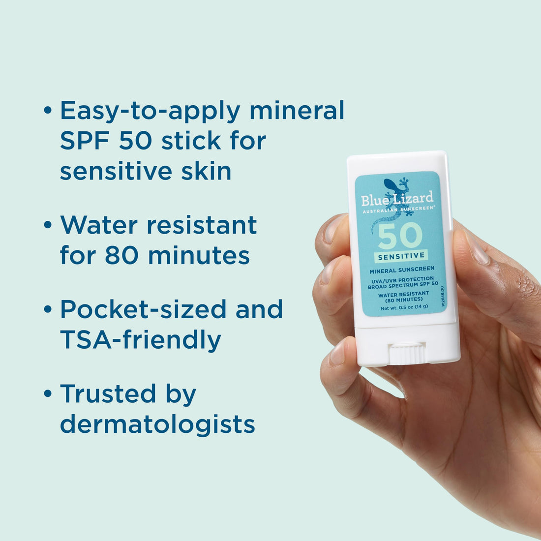 Blue Lizard Sensitive Mineral SPF 50 Sunscreen Lotion, 100% Mineral Sunscreen, UVA/UVB Protection, Infused with organic Aloe Vera, Soothes and Hydrates, 5 fl oz Halalzen