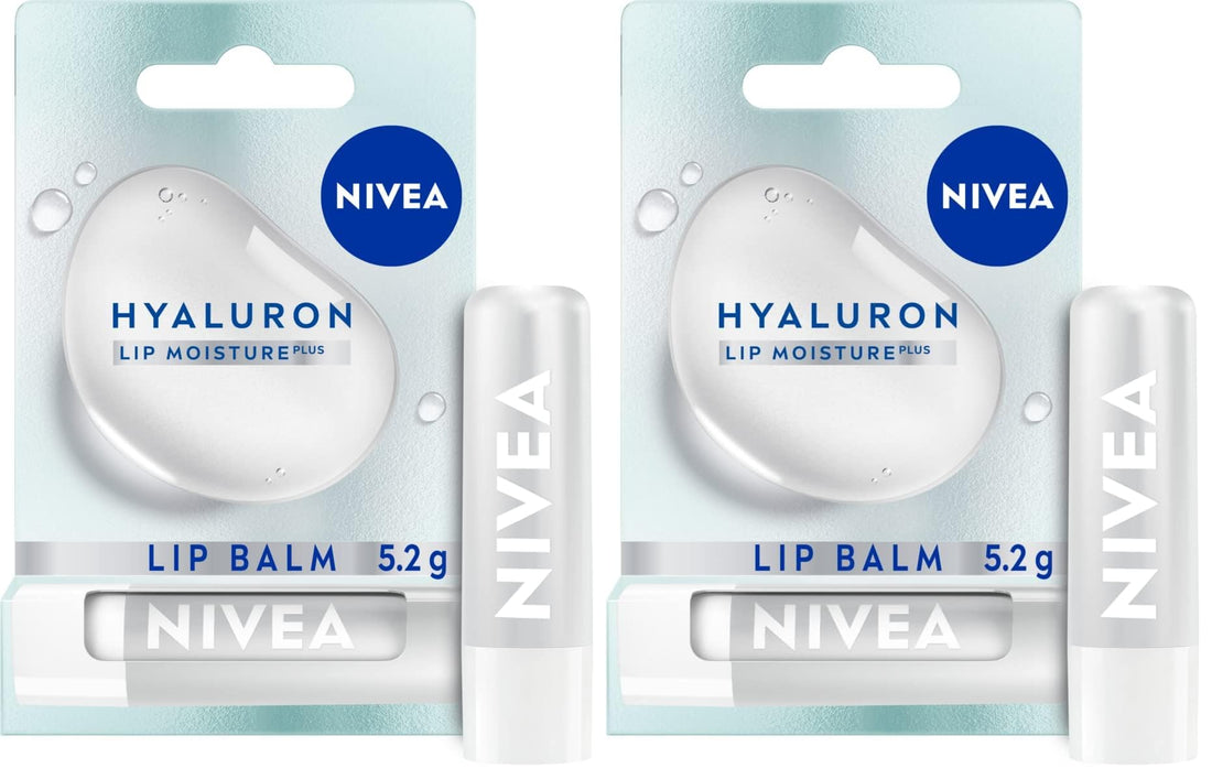 NIVEA Hyaluron Moisture Plus Lip Balm (5.2g), Ultra-Light Lip Balm Stick with Hyaluronic Acid, Provides 24H Moisture and Visibly Smoother Lips Halalzen