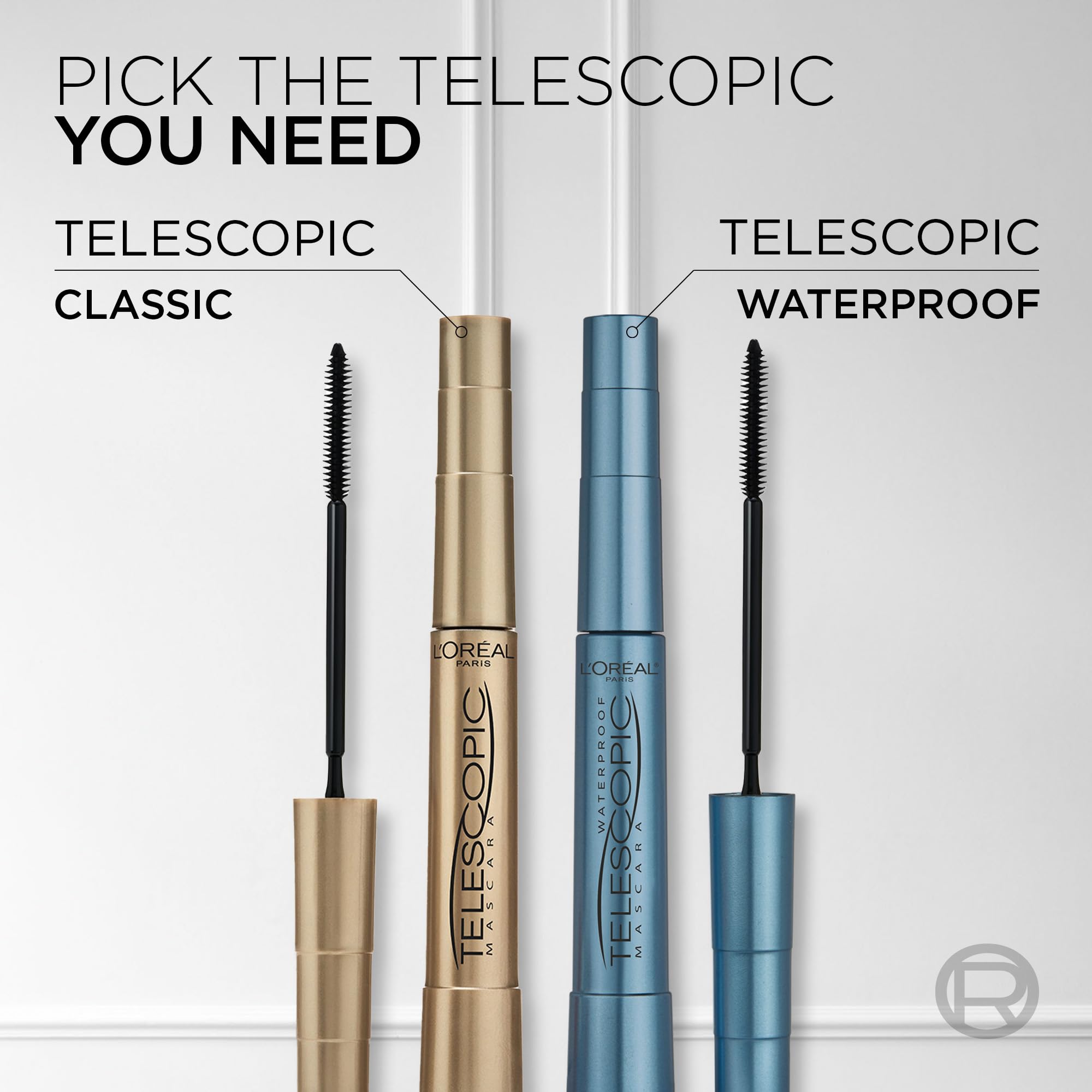 L'Oréal Paris Mascara, Telescopic Original Mascara to Achieve Dramatic Length & Definition, Up to +71% Lengthening Effect, Smudge-Resistant and Long-Wearing Formula for Up to 36H Wear, 8ml Halalzen