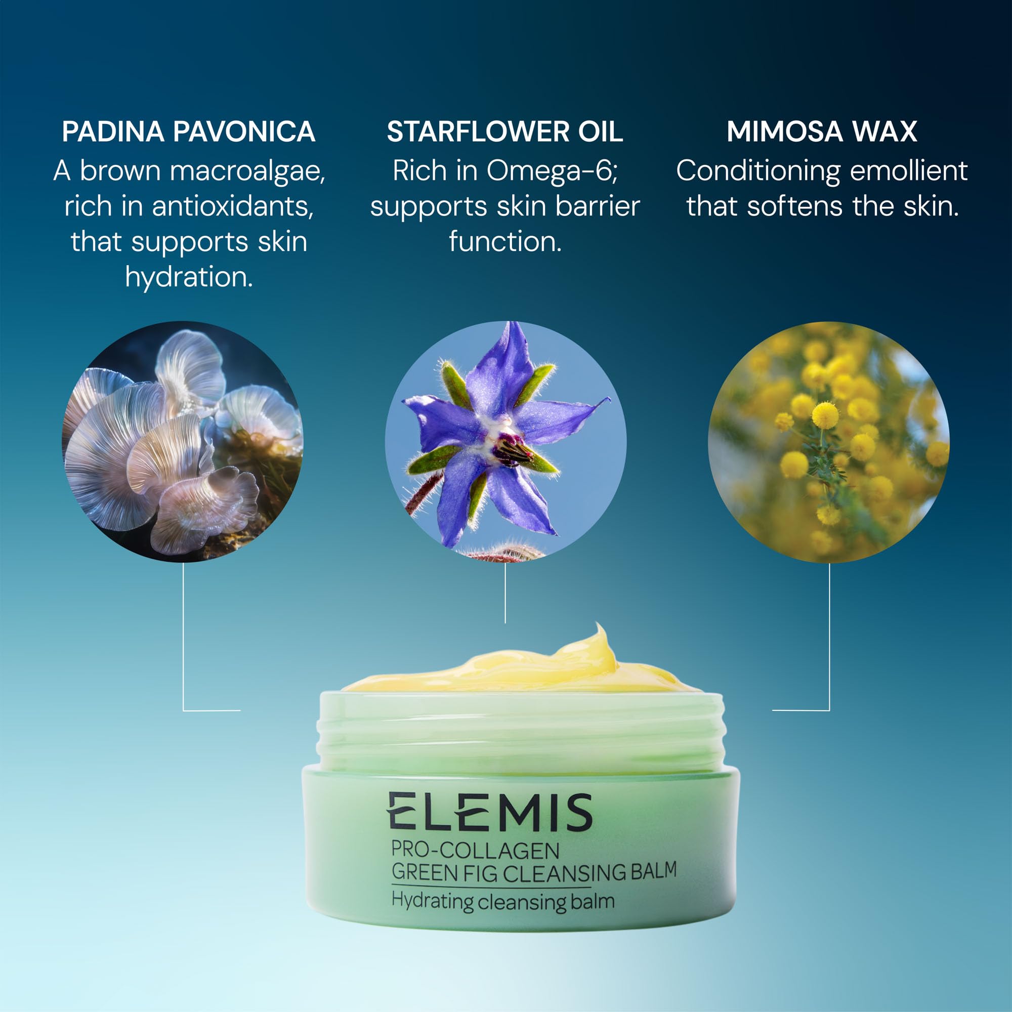 ELEMIS Pro-Collagen Cleansing Balm Makeup Remover, Hydrating Facial Cleanser, Oil Cleanser, Oil Makeup Remover, Deep Cleanse