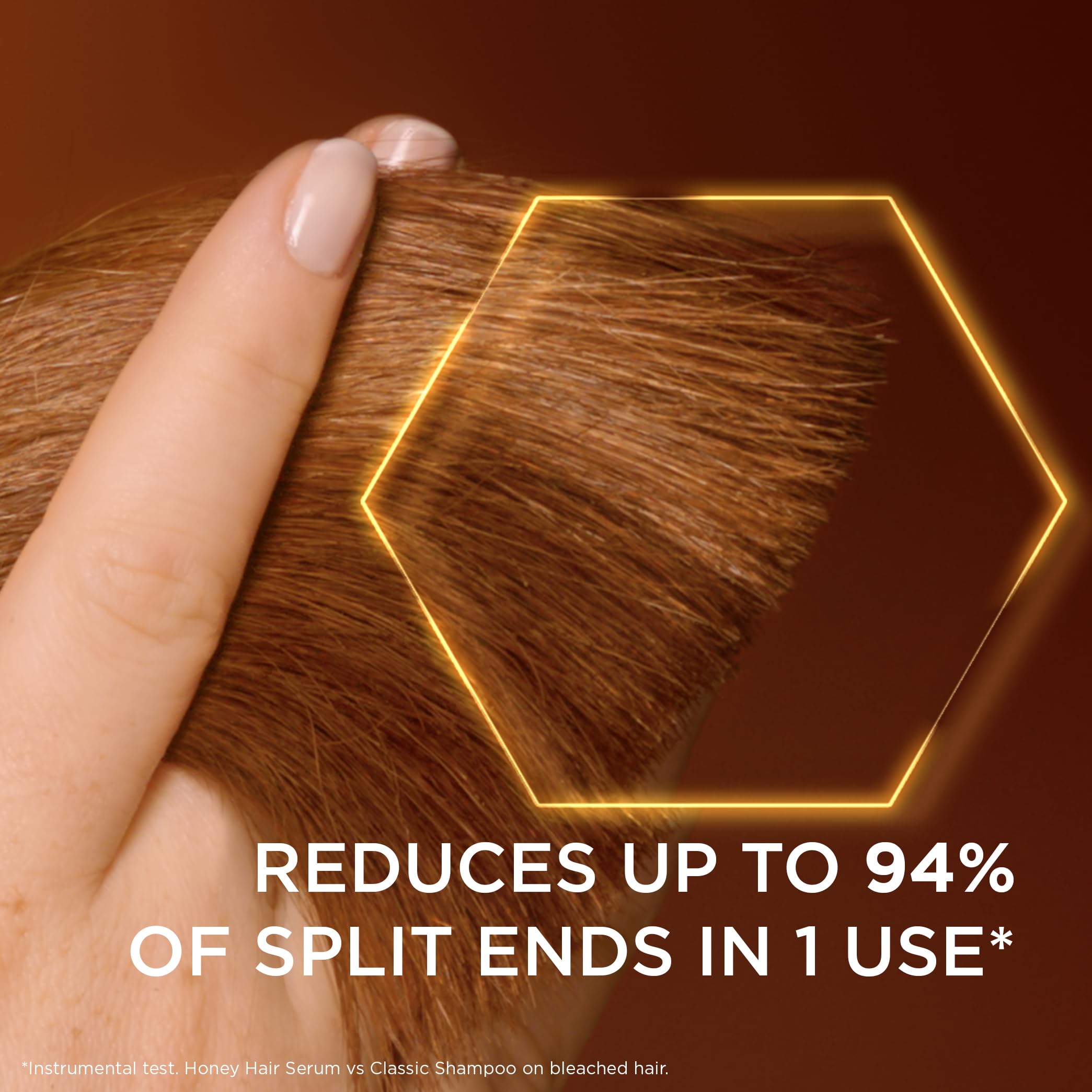 Garnier Ultimate Blends Hair Honey Repairing Serum for Damaged Hair, Non-Sticky, Non-Greasy - Up to 6X Smoother & Reduces Up To 94% of Split Ends in 1 Use - 115 ML