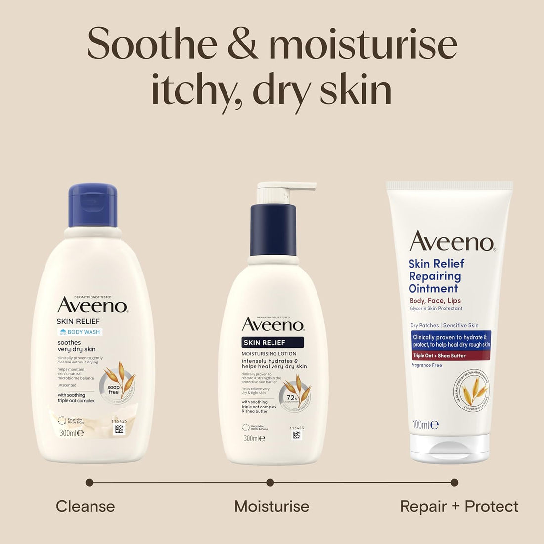 Aveeno Skin Relief Body Oil Spray, With Oat Oil & Jojoba Oil, Suitable For Sensitive Skin, Instantly Nourishes Very Dry, Sensitive Skin, Suitable for a Massage, 200ml Halalzen