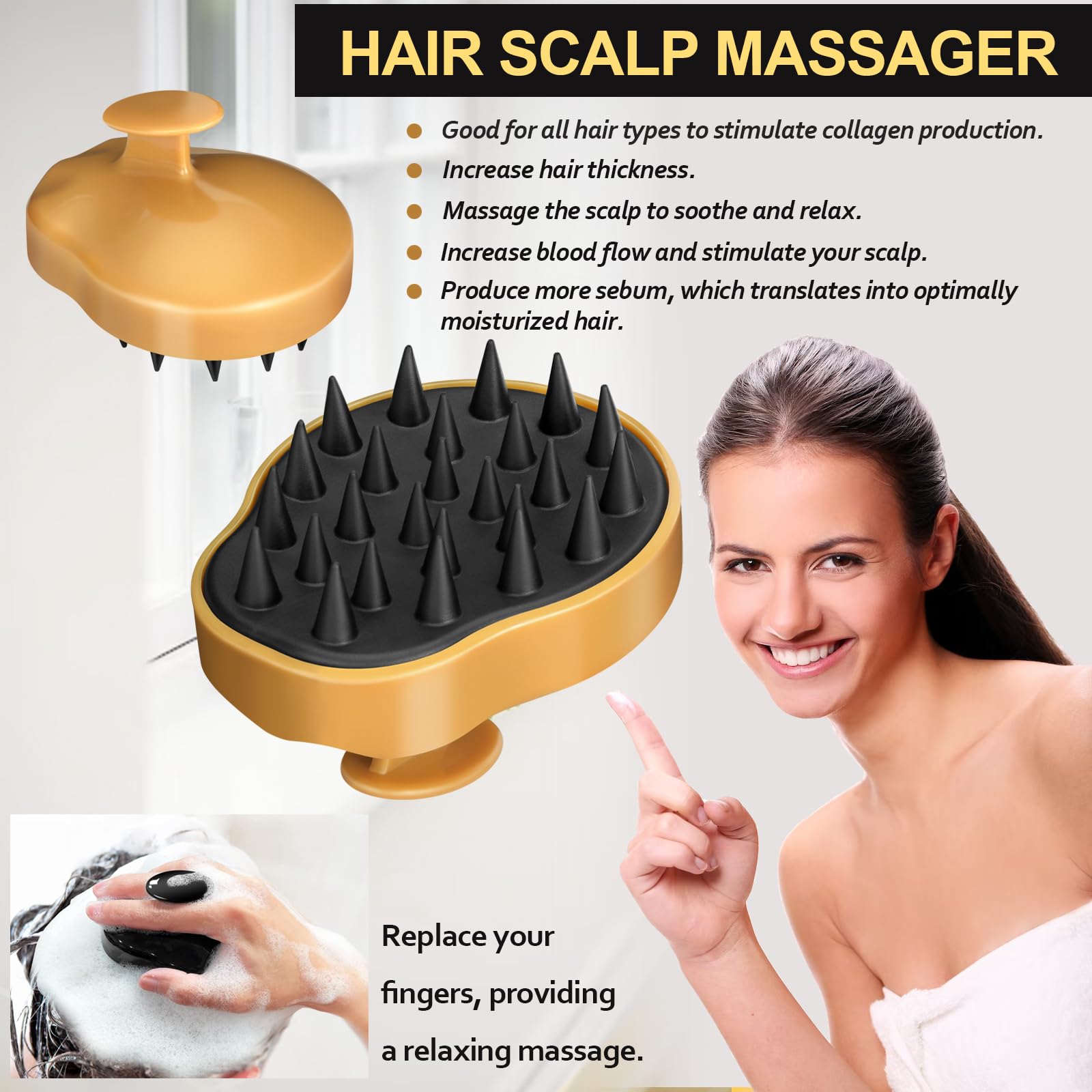 Rosemary Oil for Hair Growth, Diluted Rosemary Oil Hair Growth Serum with Derma Roller & Scalp Massager Hair Thickening Products Hair Loss Treatment for Men Women, Mens Gift Set
