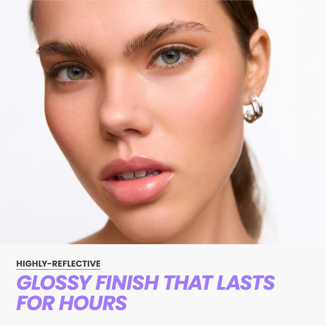 Wonderskin Wonder Blading Top Gloss - Lip Gloss, High Shine Finish, Blue Makeup For Lips (Silver Glitter)