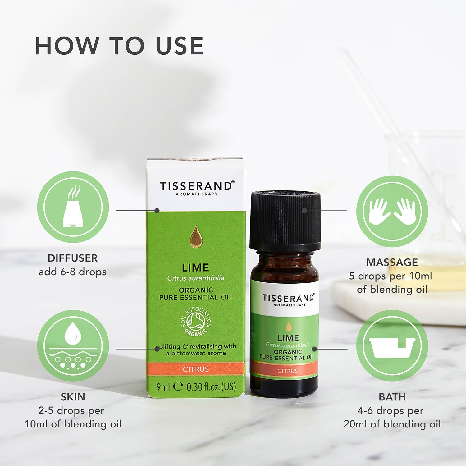 Tisserand Aromatherapy,Lavender - Organic Essential Oil,Massage Oil, Aromatherapy Oil, Skin Oil, Oil for Diffuser,100% Pure Essential Oil - 9ml