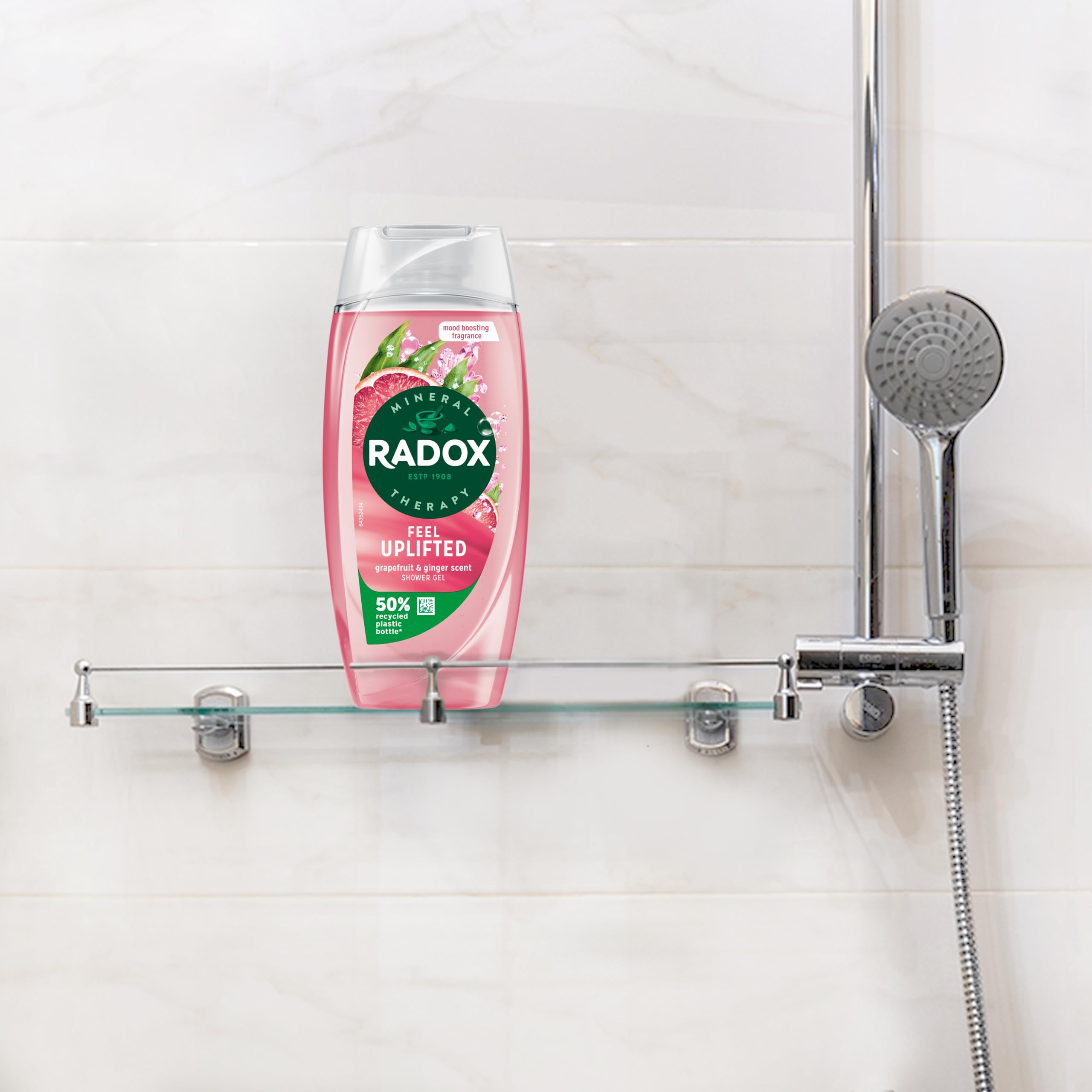 Radox Mineral Therapy Feel Uplifted Shower Gel body wash uniquely blended with minerals, herbs and a grapefruit & ginger scent for a mood-boosting experience 225 ml
