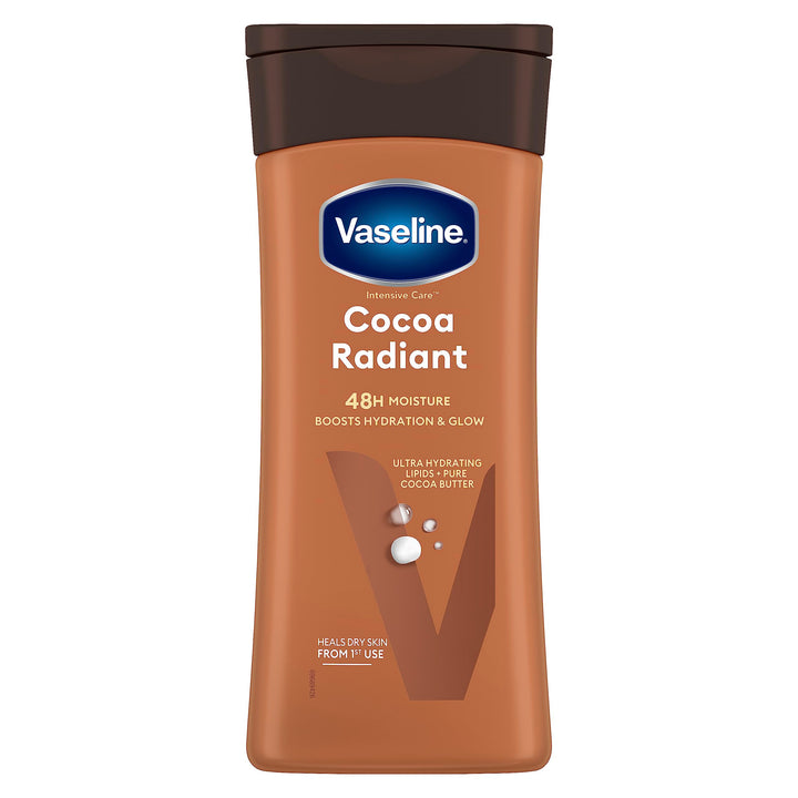 Vaseline Intensive Care Cocoa Radiant Body Lotion with ultra-hydrating lipids and pure cocoa butter for dry skin 200 ml Halalzen