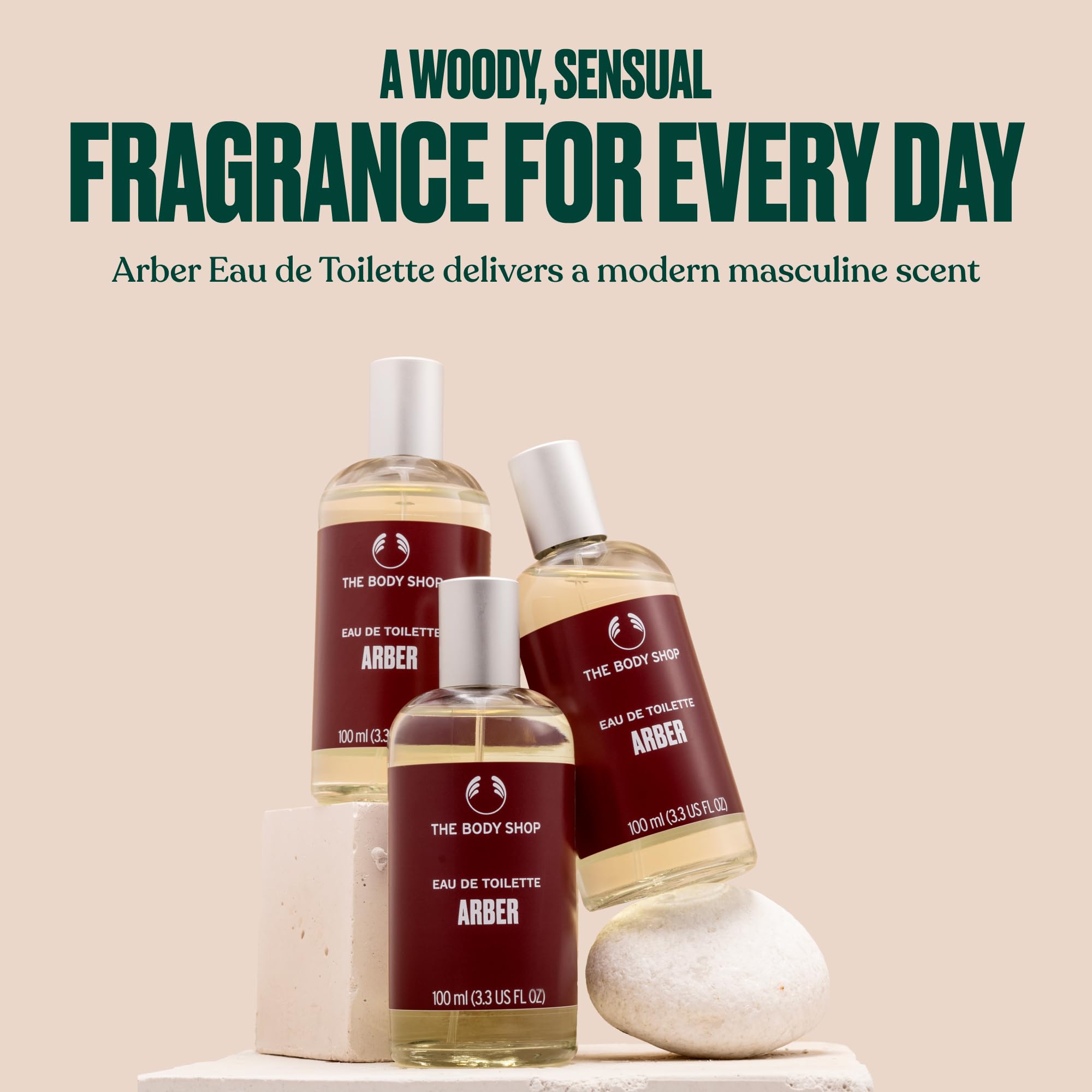 The Body Shop Arber Eau de Toilette (1x 100ml), Woody Citrus Men’s Eau de Toilette with Sandalwood, Coriander & Mint Notes, Cologne for Men, Vegan Fragrance for Men
