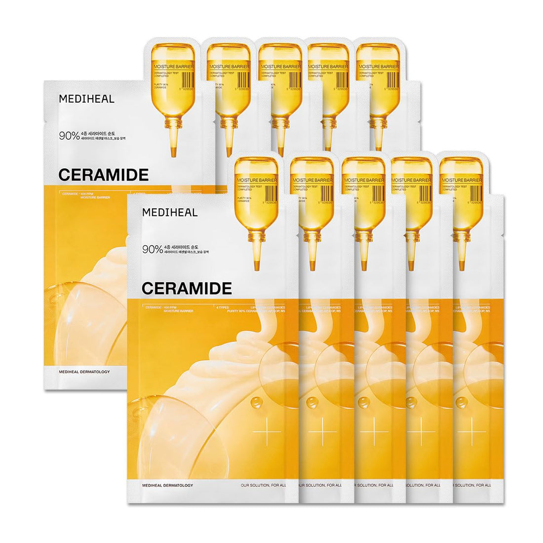 Mediheal Essential Face Mask [Skin Firming] 10 pcs. for Plumping Hydration, Glass Skin & Skin Nourishment - Travel Essentials, Korean Beauty Sheet Mask Halalzen