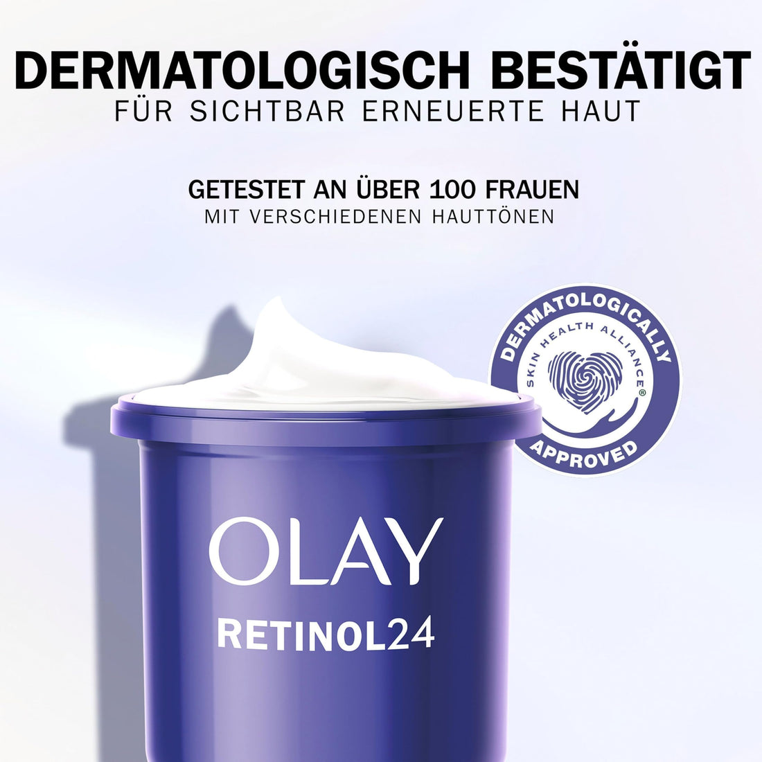 Olay Retinol 24 Night Cream Face Moisturiser - Anti-Aging Skincare with Antioxidant Vitamin E, Overnight Face Cream that Smooths, Renews, and Hydrates, 50ml