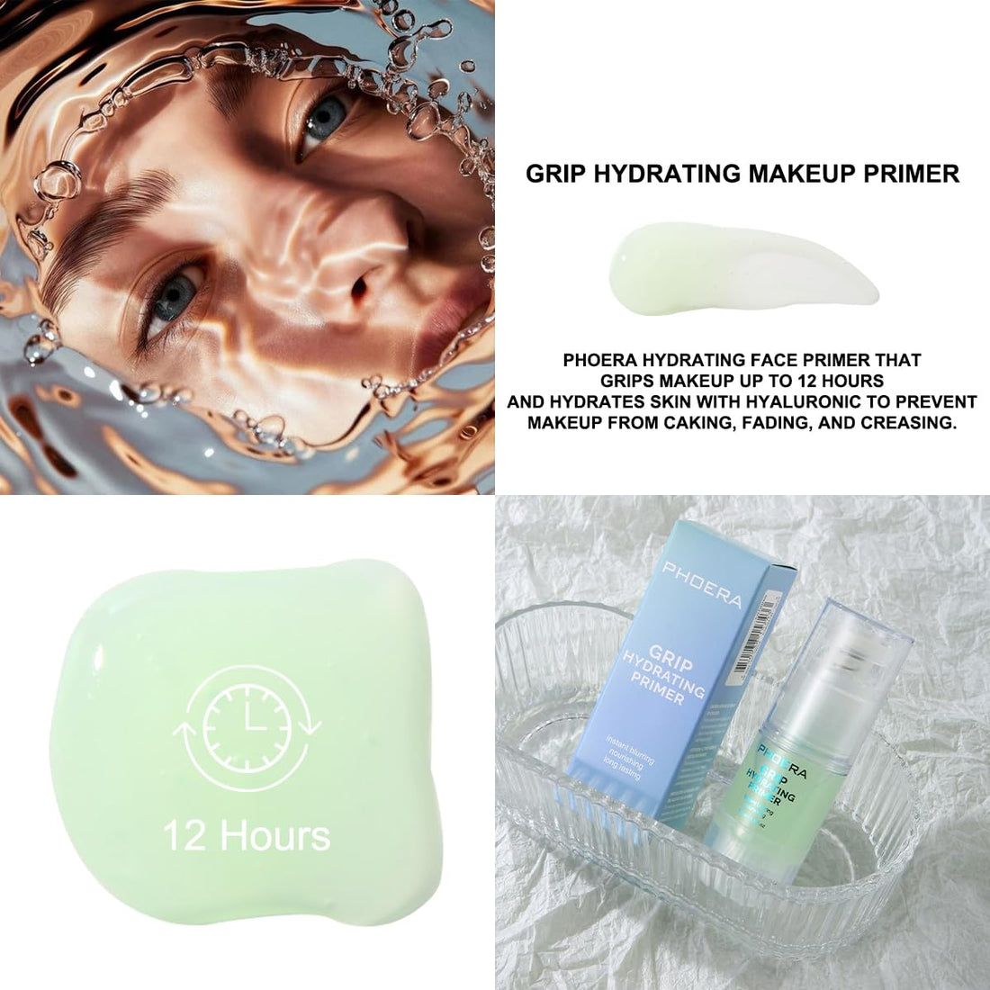 2Pcs Makeup Primer For PHOERA All Matte Oil Free Full Coverage Foundation Base Long Lasting Hydrating Smoothing Moisturizing Makeup Base Matte Face Foundation Primer (#2pcs 18ml) Halalzen