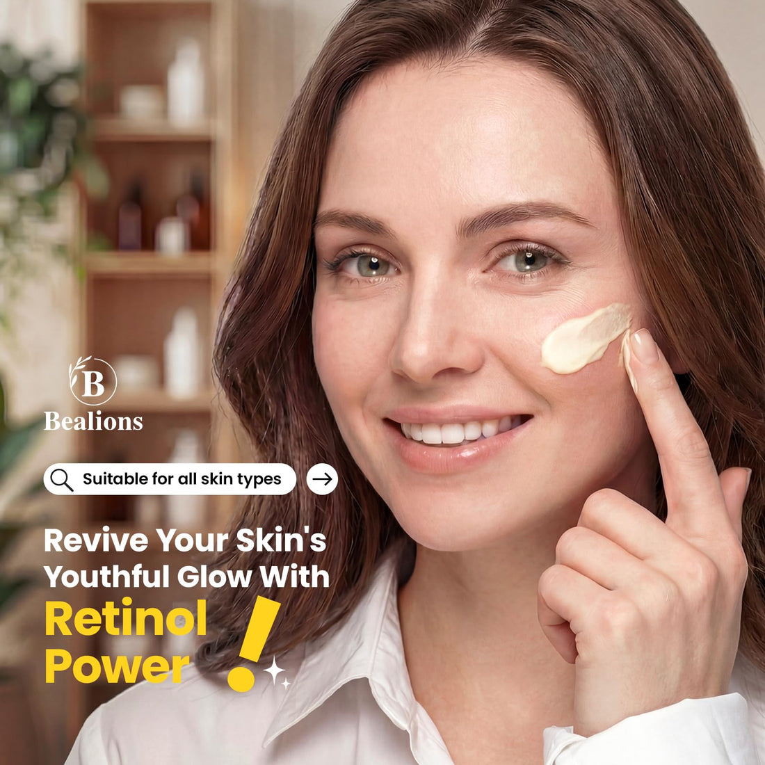 Retinol Cream Anti Aging for Face: Wrinkle Cream for Face Neck with Collagen & Hyaluronic Acid - Reduces Wrinkles Fine Lines, Lifting Facial Skin for Women, Day & Night Care (50 ml)