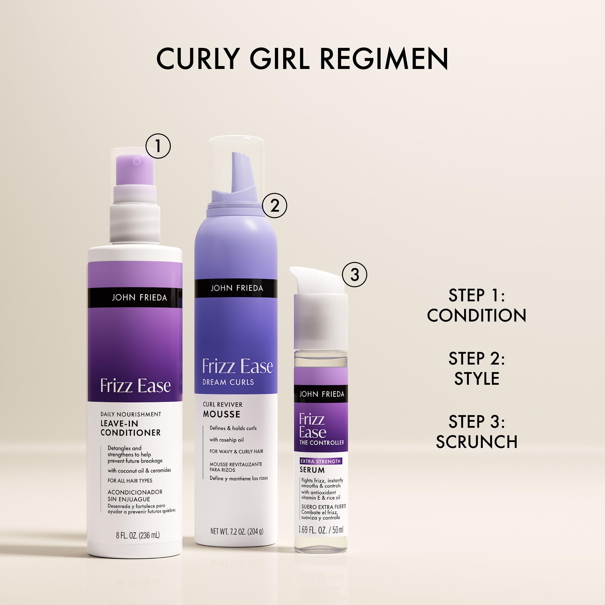John Frieda Frizz Ease The Controller Extra Strength Hair Serum, Anti Frizz Hair Serum, 1.69 Fl Oz Halalzen