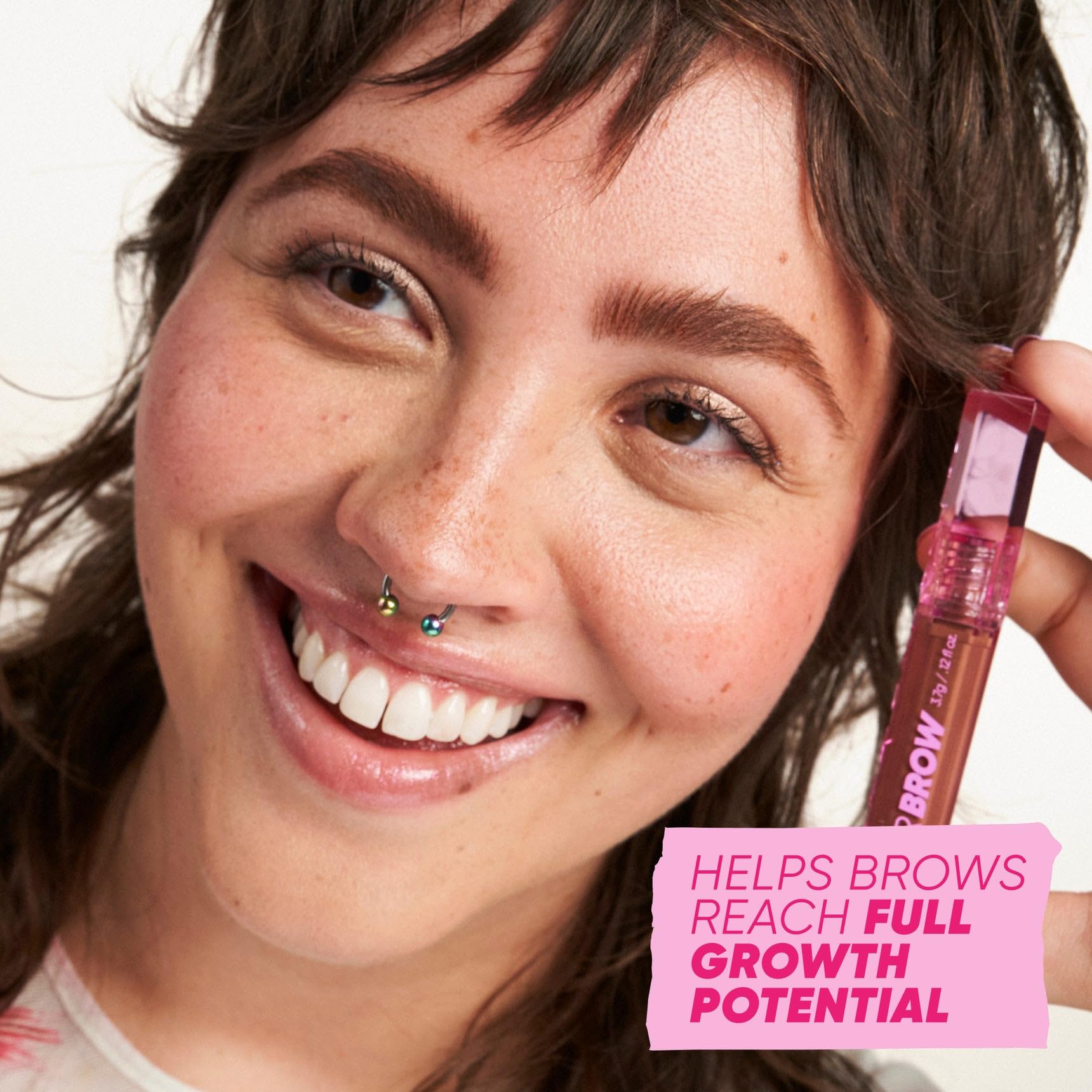 Kosas Air Brow Tinted Eyebrow Gel – Volumizing Brow Gel with Flexible Long-Lasting Hold, Soft Brown