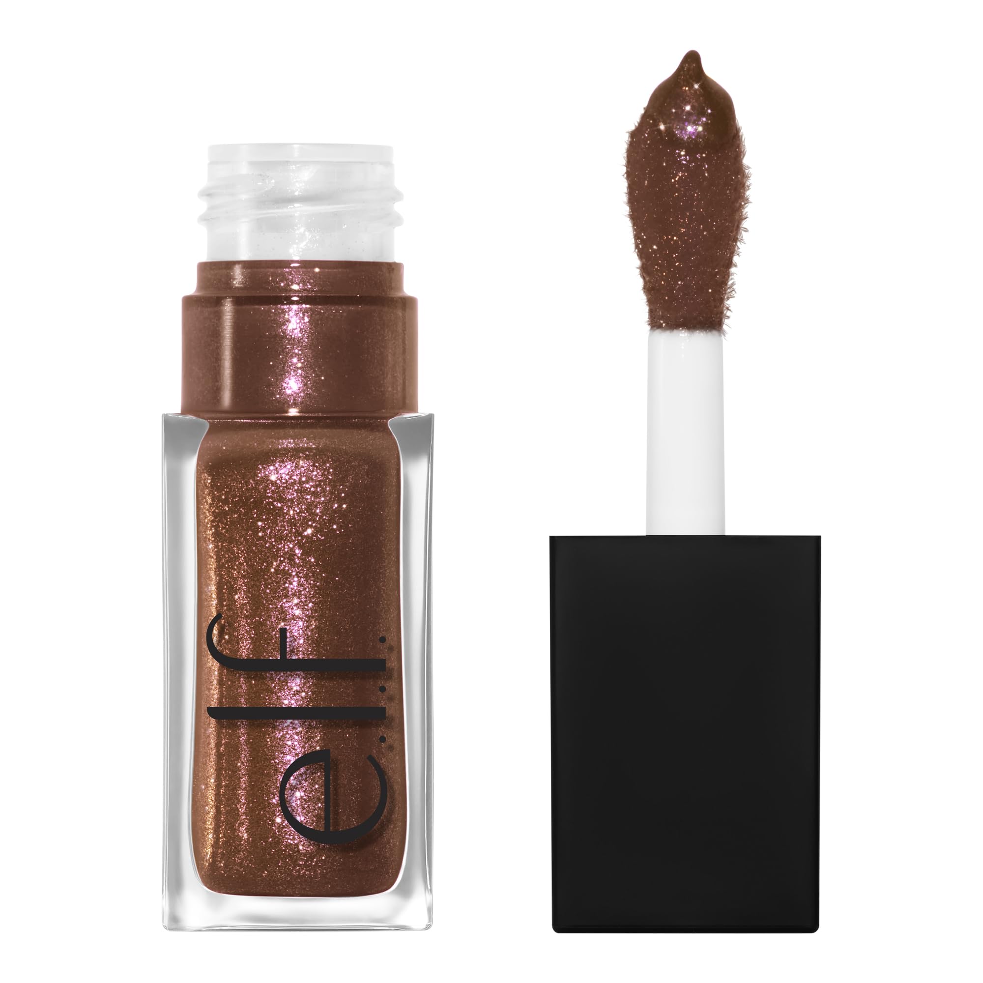 e.l.f. Glow Reviver Lip Oil, Nourishing and Hydrating with High-Shine Glimmer Finish & Sheer Wash of colour, Minty Scent, Non-Sticky, Vegan & Cruelty-free, Candy Coded