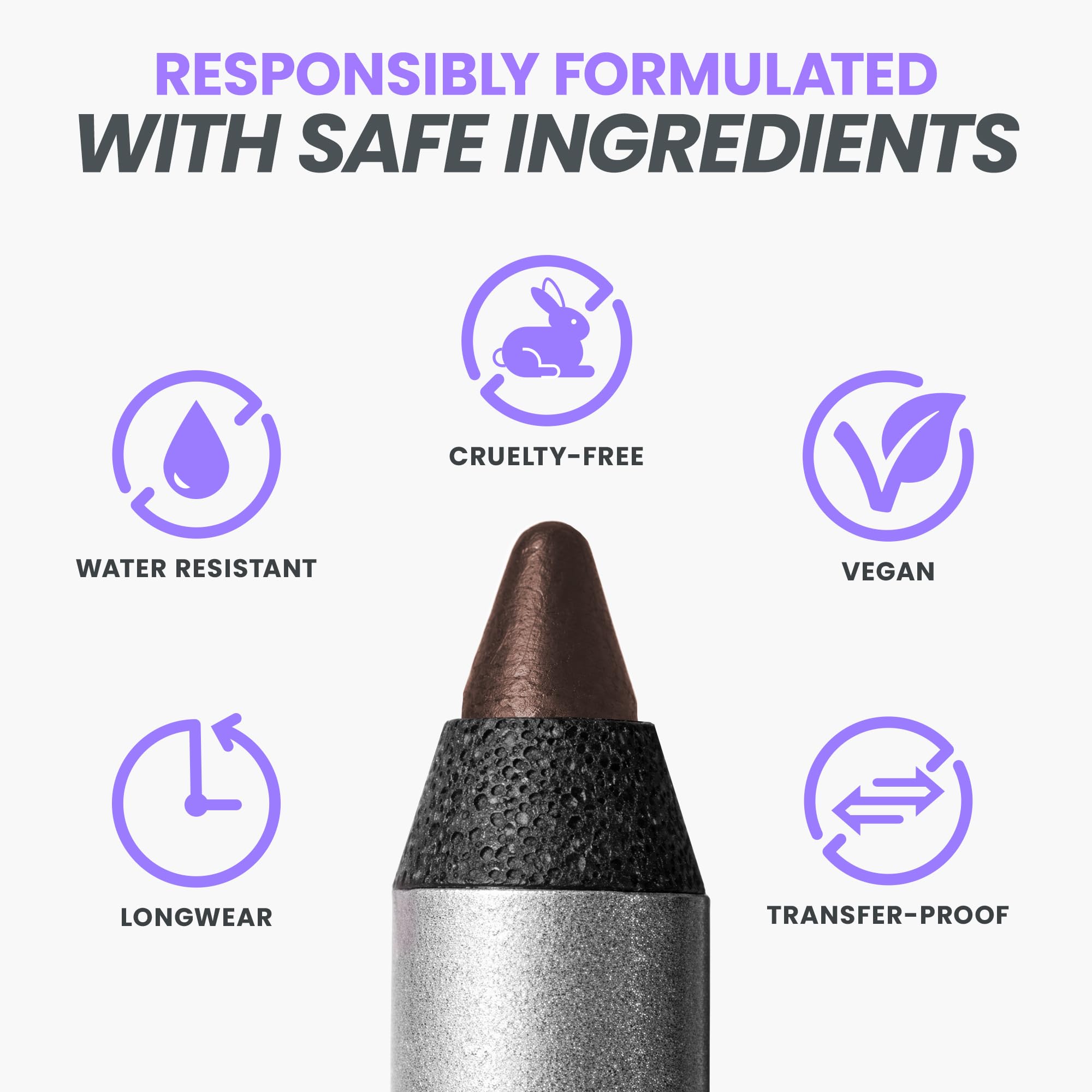 Wonderskin Eyeliner Pencil, 1440 Longwear Deep Black Eyeliner Pencil - Waterproof, Sharpenable & Smudge Proof (Liquorice)