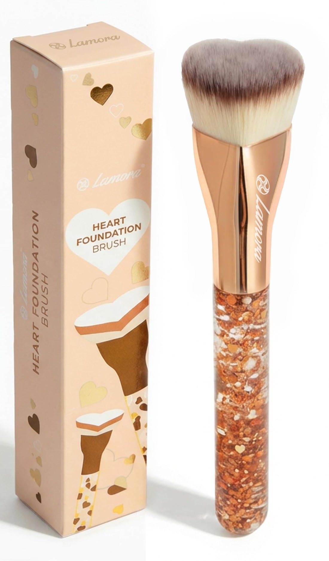 LAMORA Concealer Makeup Brush Under Eye - Angled Flat Top Kabuki Nose Contour Brush - Ideal for Concealing Blending Setting Buffing with Powder Liquid Cream Cosmetic - Small Makeup Foundation Brush Halalzen
