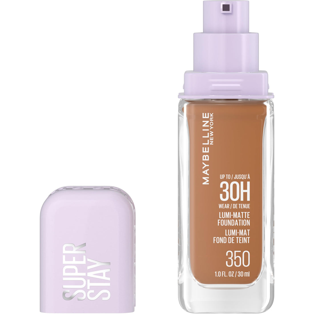 Maybelline Super Stay Lumi-Matte Foundation, Lightweight and Buildable Full Coverage Foundation Makeup For Up To 30HR Wear, 125, 1 Count