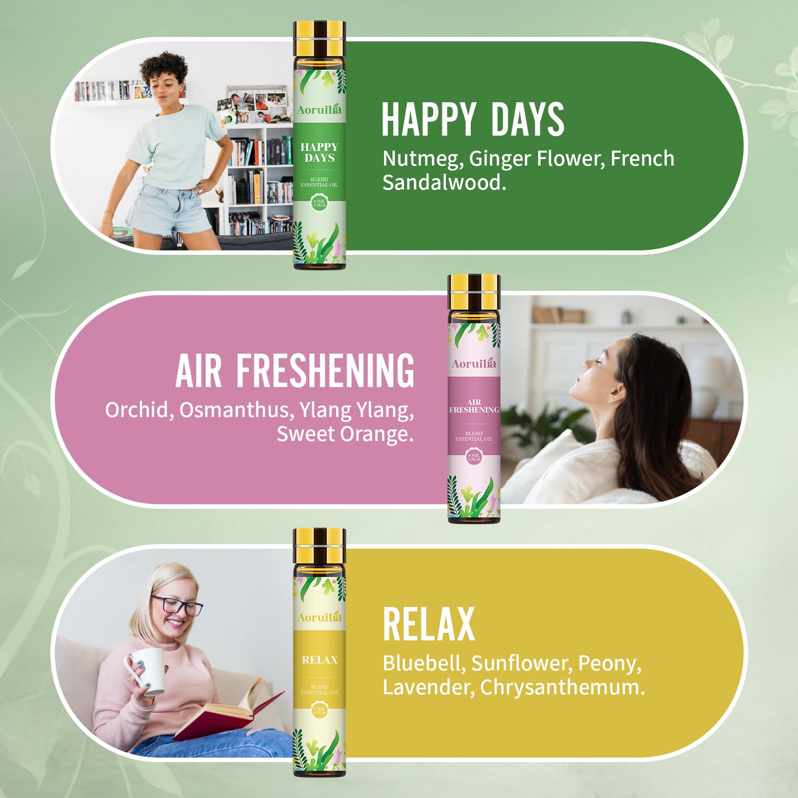 Clean Essential Oils Set 6 x 10ml, Laundry Fragrance Oils for Diffusers, Soap Making - Eucalyptus & Cotton, Bergamot Black Tea, Cardamom & Cedar, Baby Powder, Clean Breeze, Fresh Linen