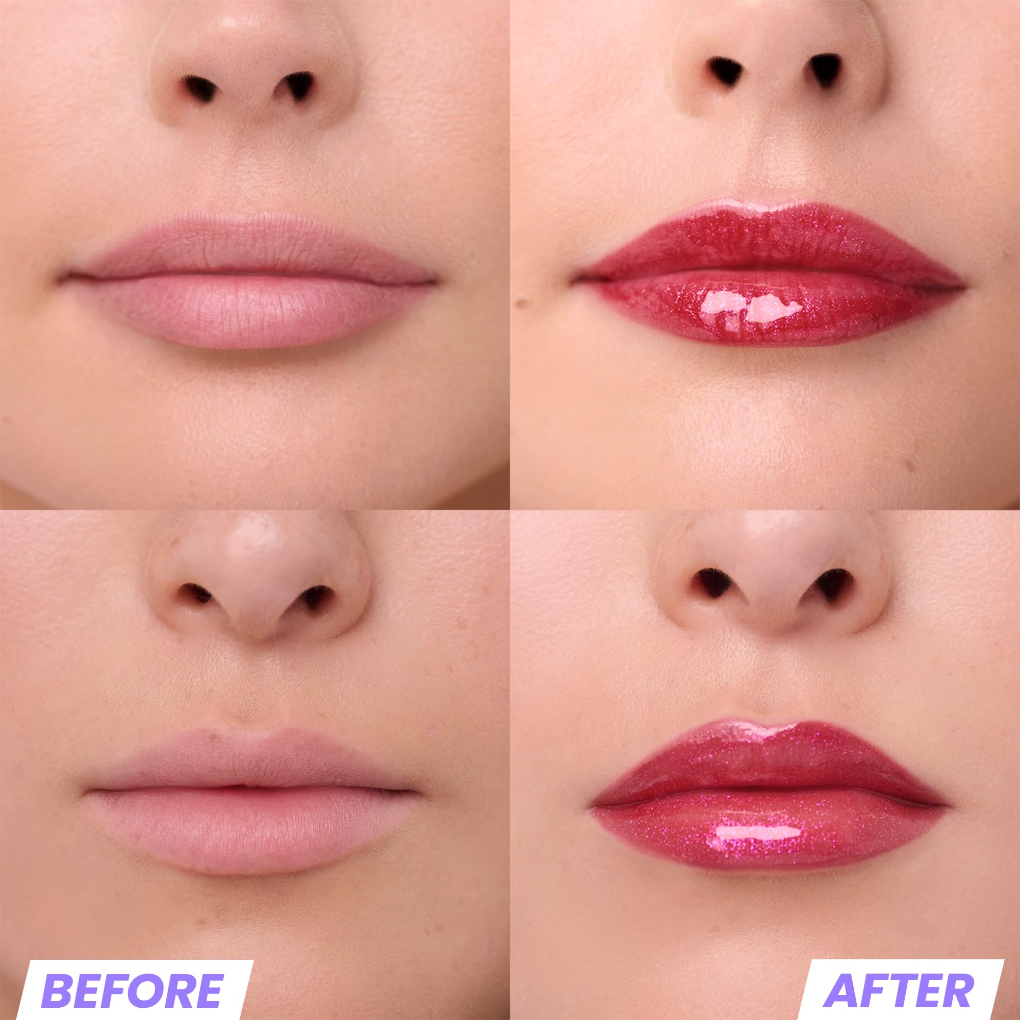 Wonderskin Wonder Blading Top Gloss - Lip Gloss, High Shine Finish, Blue Makeup For Lips (Silver Glitter)