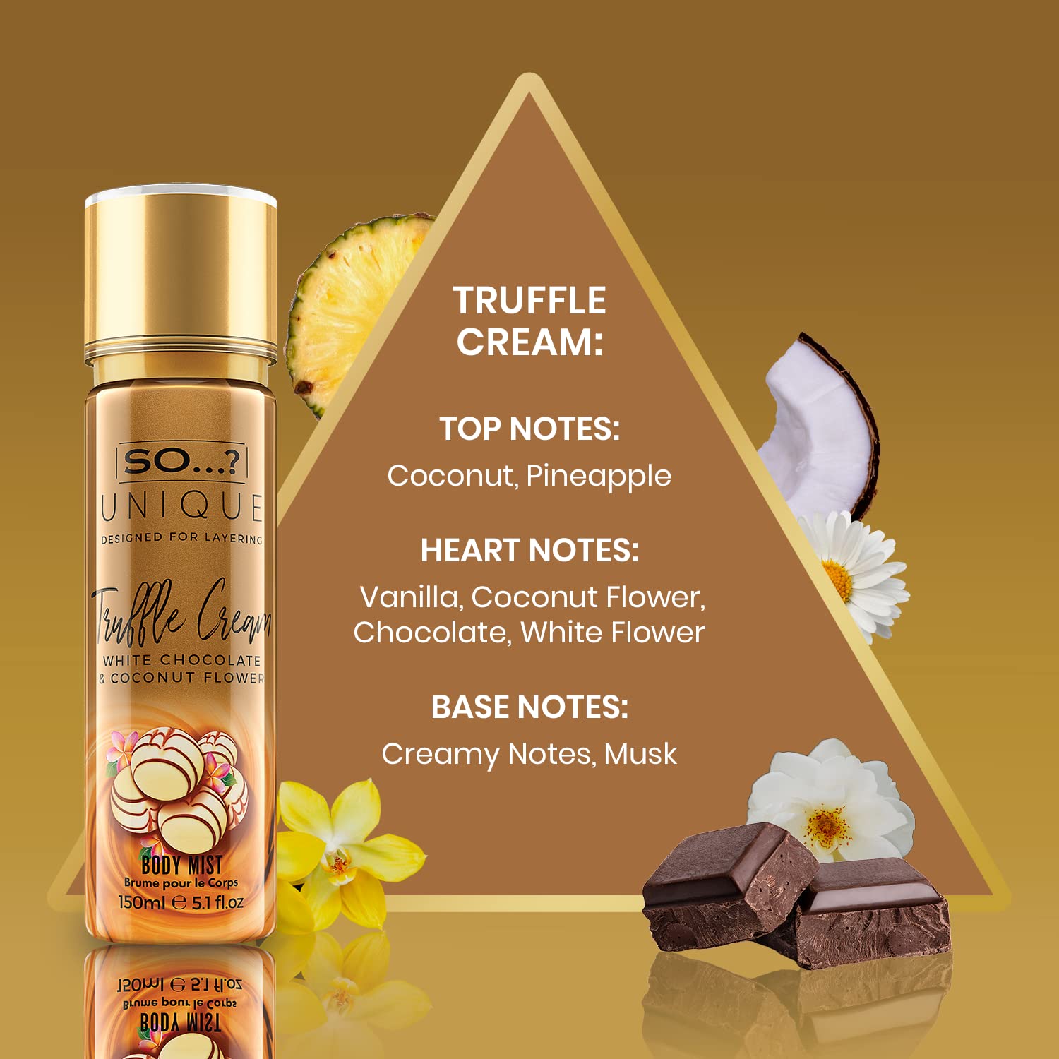 So…? Unique Womens Truffle Cream Body Mist Fragrance Sray 150ml Halalzen