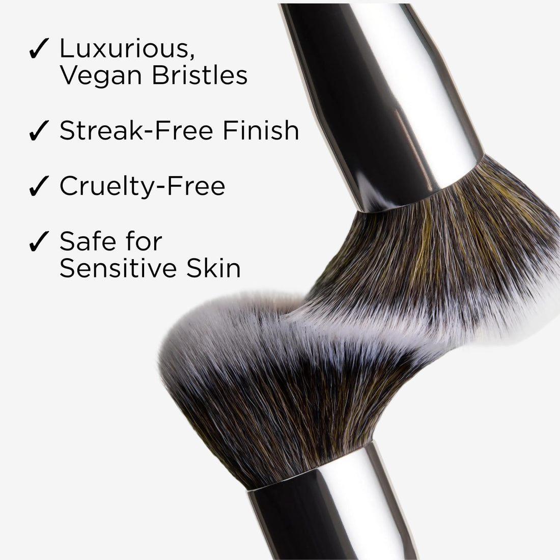 Haleys Beauty Kabuki Foundation Brush For Applying Powder, Foundation, Bronzer, Blush, and Mineral Make up, Soft Bristles, Seamless Blending, Makeup Brushes Essential, Vegan & Cruelty Free