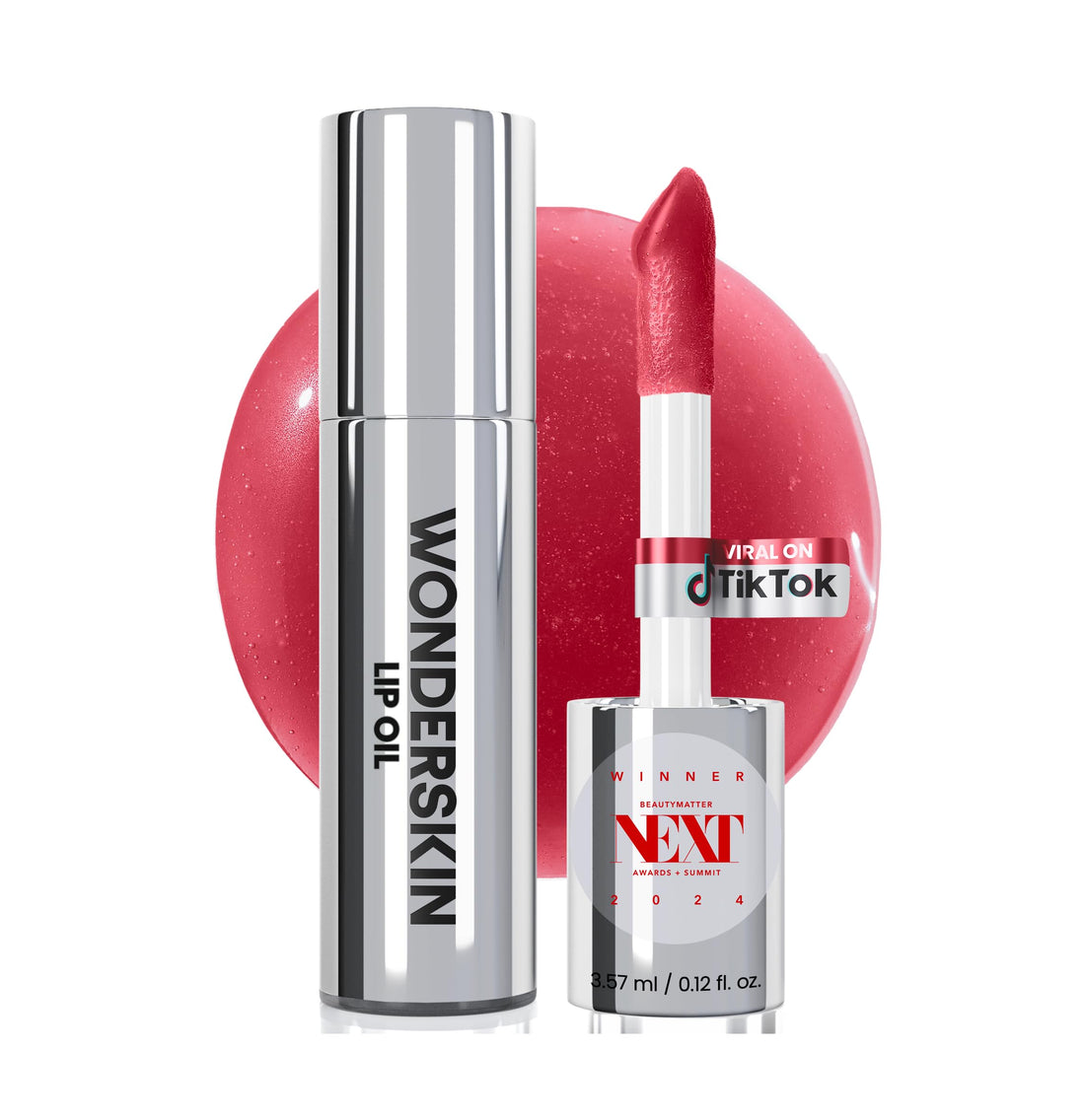 Wonderskin Lip Oil Rehab Serum - Tinted Lip Oil, Hydrating, Moisturizing, and Non-Sticky Deep Red Tint Serum for Dry Lips (Honey) Halalzen