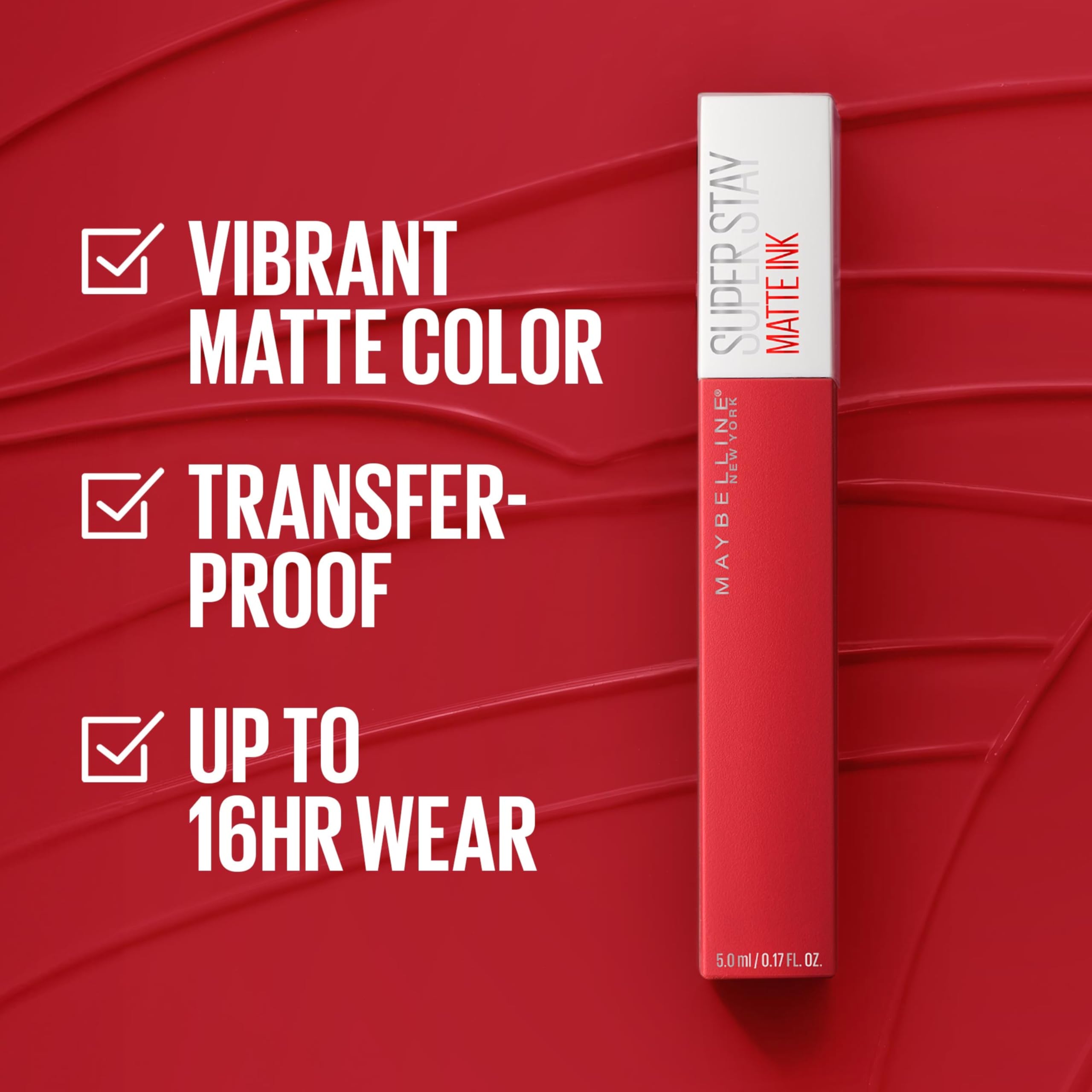 Maybelline Super Stay Matte Ink Liquid Lipstick Makeup, Long Lasting High Impact Color, Up to 16H Wear, Mover, Brown, 1 Count, Packaging May Vary