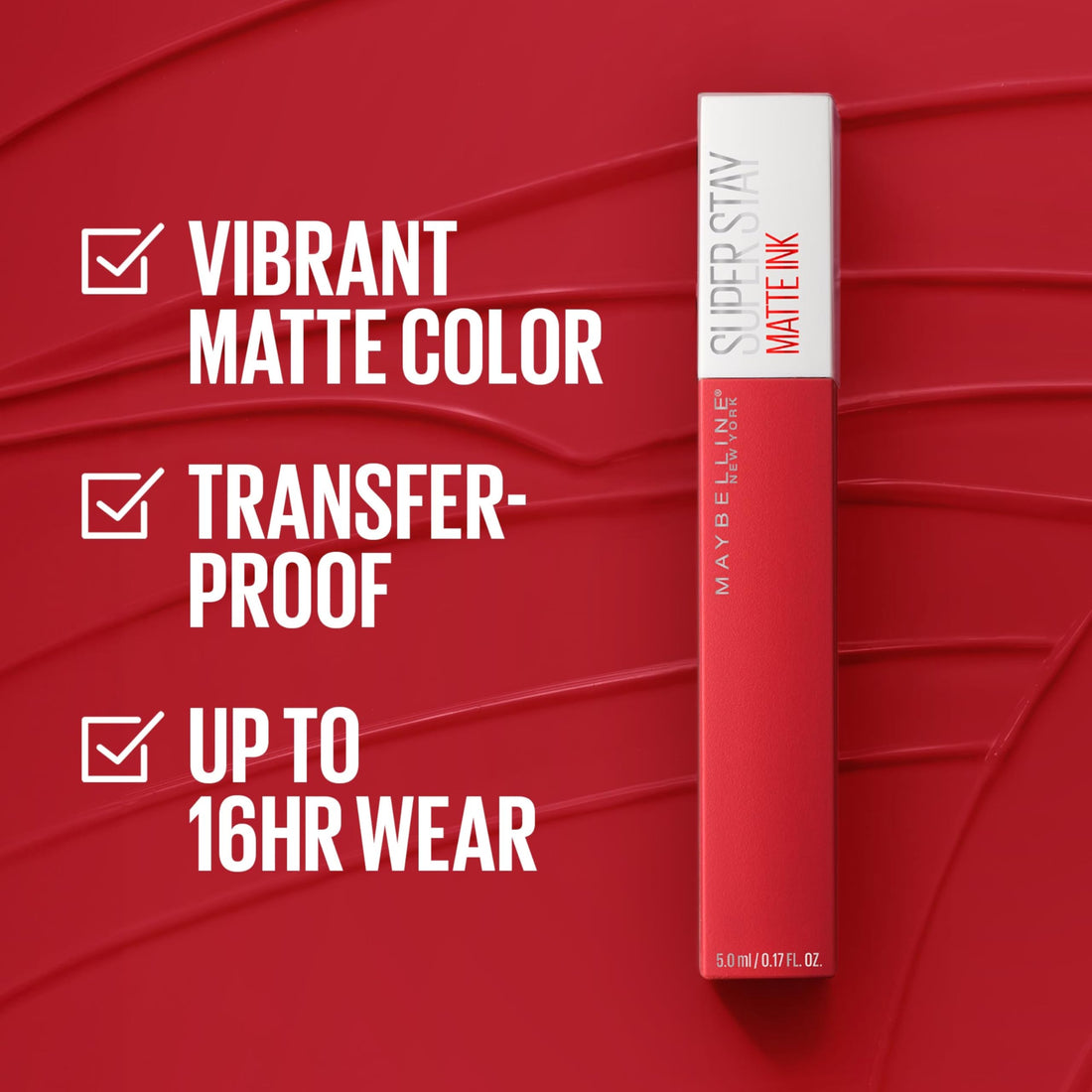 Maybelline Super Stay Matte Ink Liquid Lipstick Makeup, Long Lasting High Impact Color, Up to 16H Wear, Mover, Brown, 1 Count, Packaging May Vary