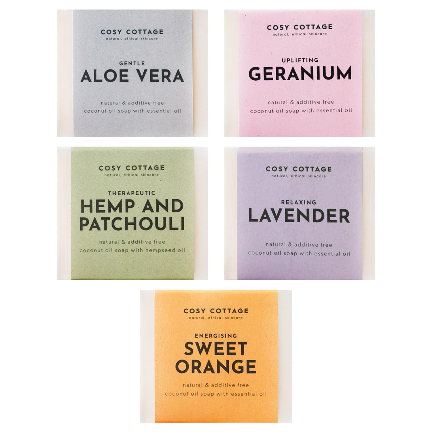 Cosy Cottage Therapeutic Hempseed & Patchouli Oil Soap Bar – 110g | Handmade, Natural & Moisturising Cleanser | Plastic Free, Palm Oil Free, SLS Free | Shower & Bath Soap | Gift for Women Halalzen