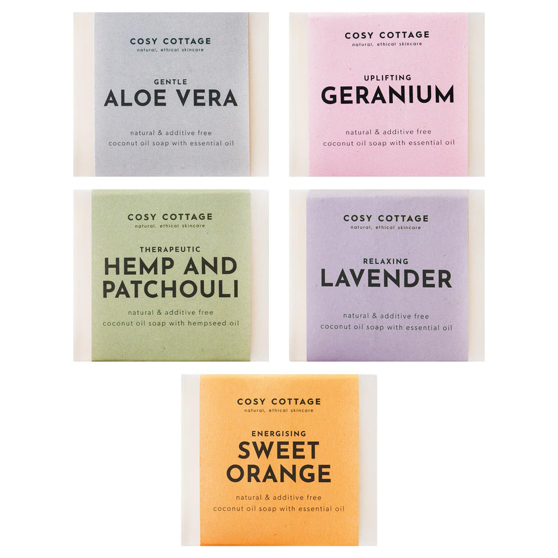Cosy Cottage Therapeutic Hempseed & Patchouli Oil Soap Bar – 110g | Handmade, Natural & Moisturising Cleanser | Plastic Free, Palm Oil Free, SLS Free | Shower & Bath Soap | Gift for Women Halalzen