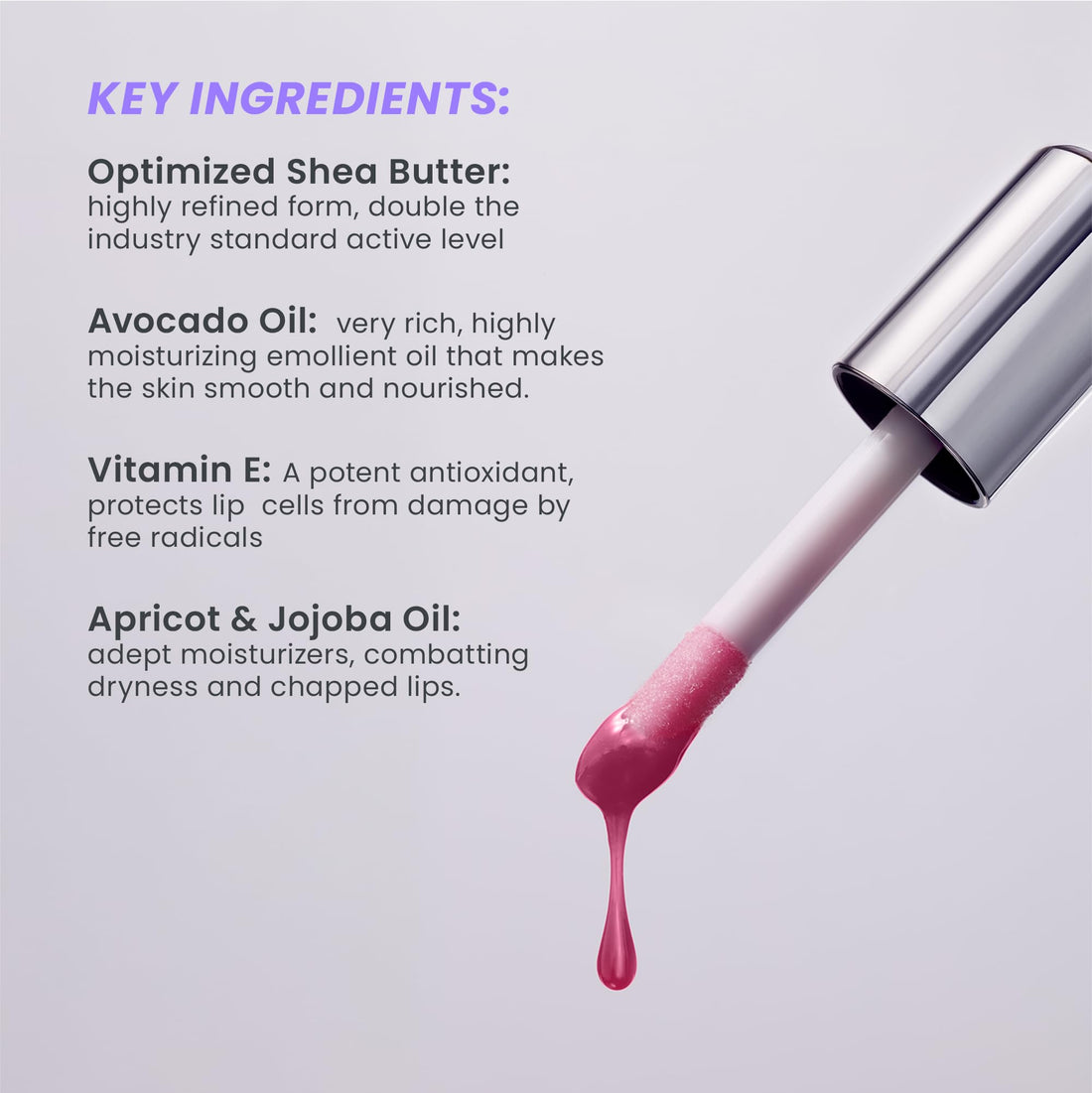 Wonderskin Lip Oil Rehab Serum - Tinted Lip Oil, Hydrating, Moisturizing, and Non-Sticky Deep Red Tint Serum for Dry Lips (Honey) Halalzen