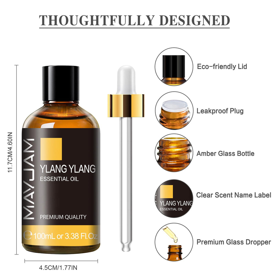 MAYJAM Sandalwood Essential Oils 100ML, Sandalwood Oil for Diffuser, Humidifier, DIY, Home, Office