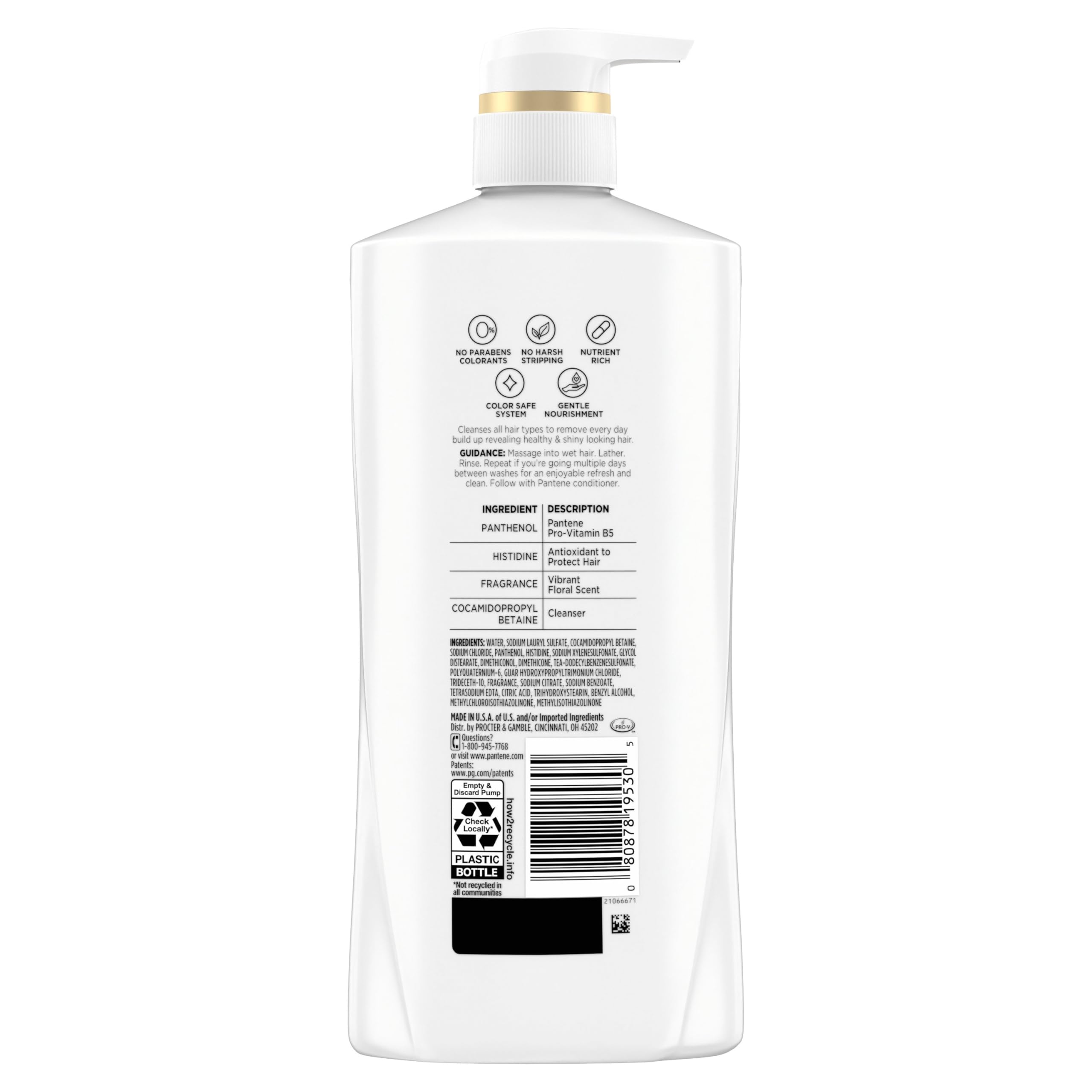 Pantene Shampoo & Conditioner Set, Daily Moisture Renewal - Pro-V Nutrients for Dry, Color-Treated, Straight to Curly Hair, 72-Hour Hydration & Softness, 52.8 Oz Total + Miracle Rescue Shot (0.5 Oz) Halalzen