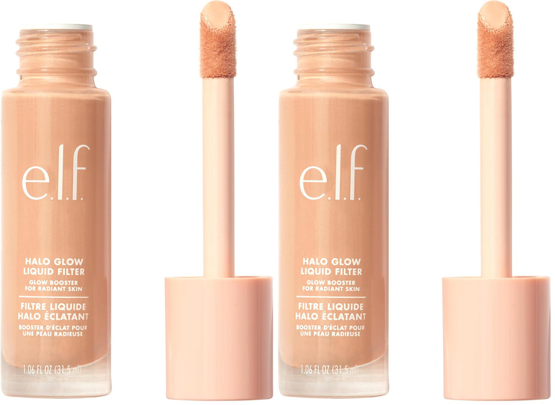 e.l.f. Halo Glow Liquid Filter, Complexion Booster For A Glowing, Soft-Focus Look, Infused With Hyaluronic Acid, Vegan & Cruelty-Free, 4 Medium Halalzen