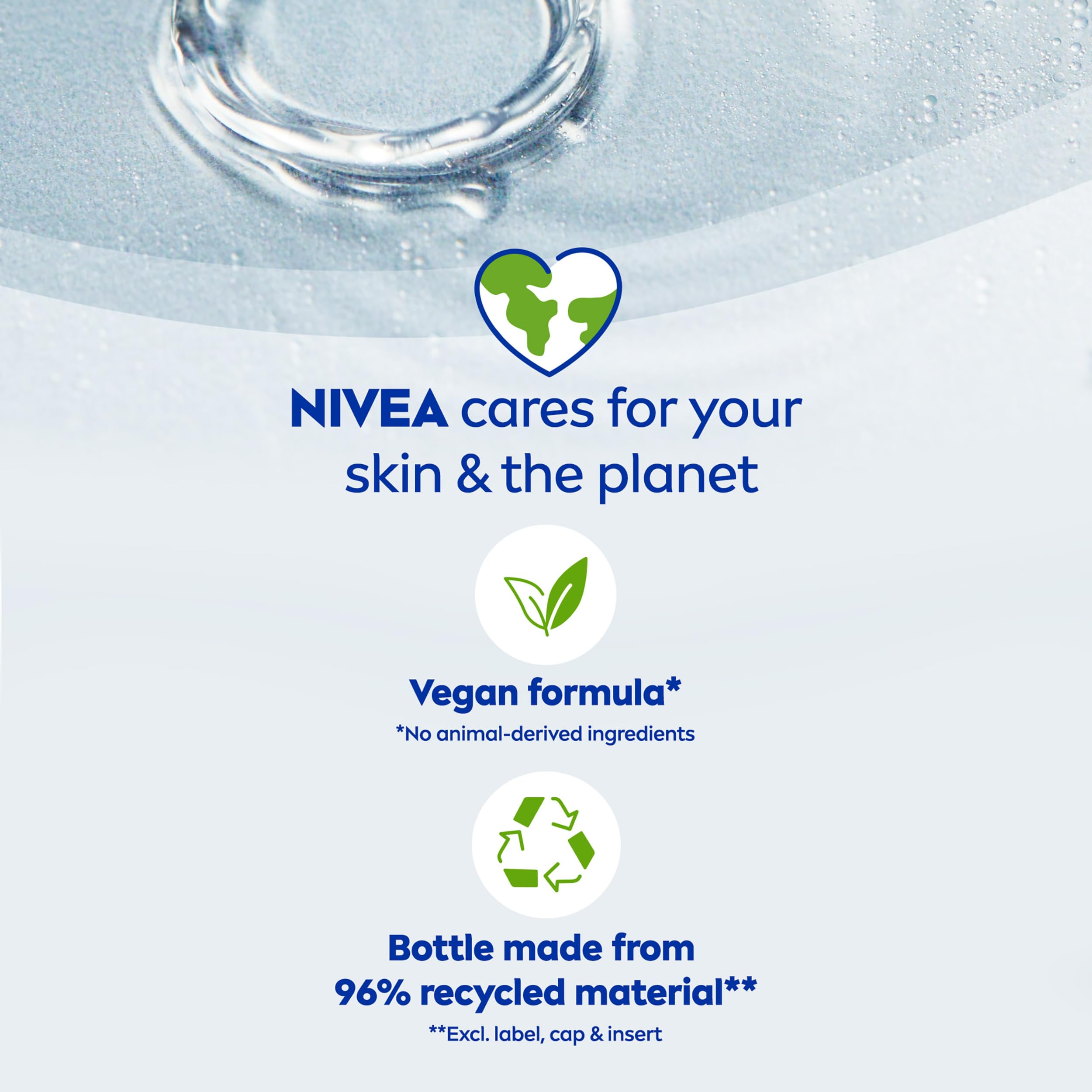 NIVEA Double Effect Waterproof Eye Make-Up Remover (125ml), Daily Use Face Cleanser for Make-Up and Mascara with Cornflower Extract and Biotin Halalzen