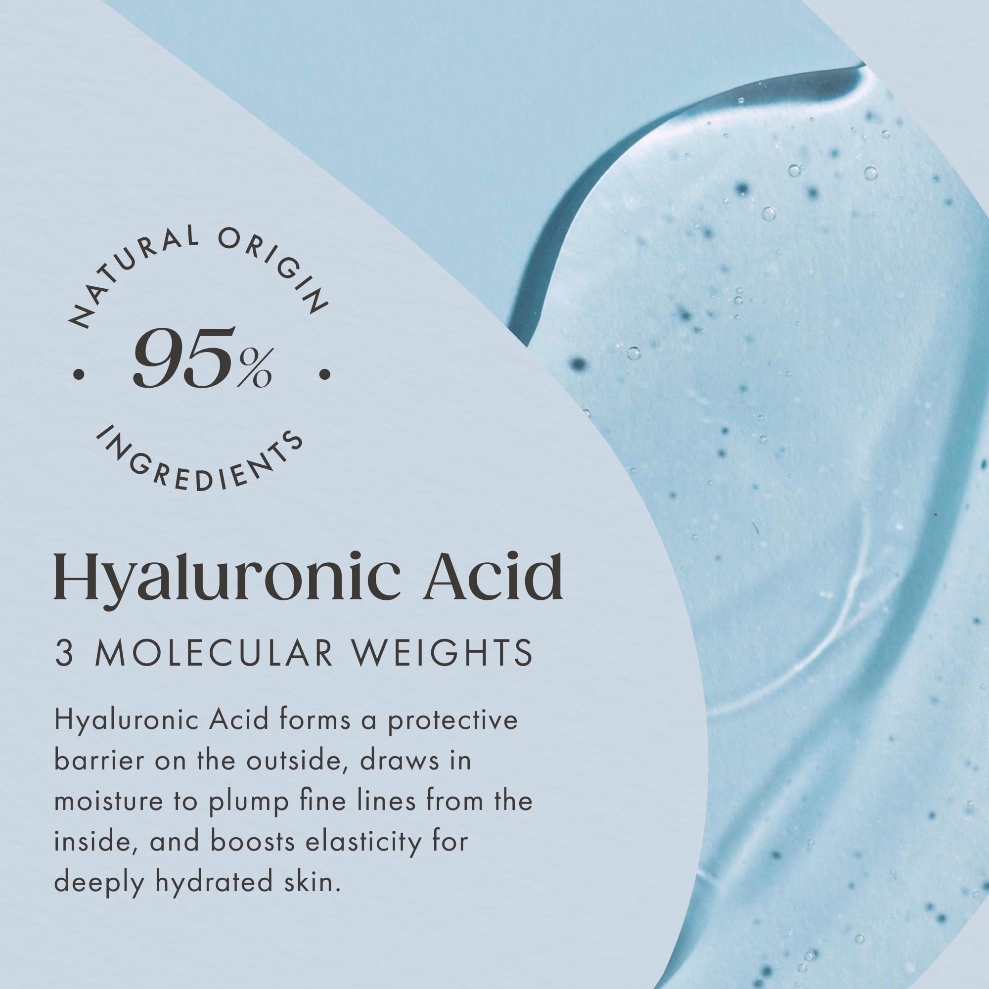 Satin Naturel High-Dose Hyaluronic Serum 100 ml – Organic Hyaluronic Acid Facial Serum – Anti-Aging Moisturizing Serum – Vegan – 24h Hydration – Facial Care for Women and Men