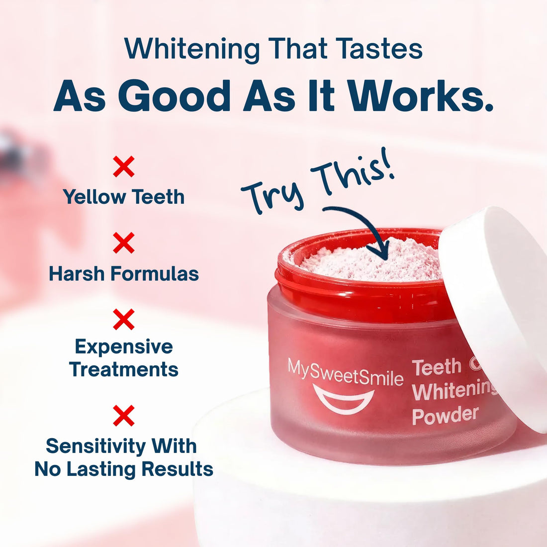 MySweetSmile Teeth Whitening Powder – 6 Month Supply – Removes Years of Coffee, Tea, Smoking & Ageing Stains – Dentist-Approved & Enamel-Safe – IndyBest Award-Winning Whitener – Fresh Mint Flavour