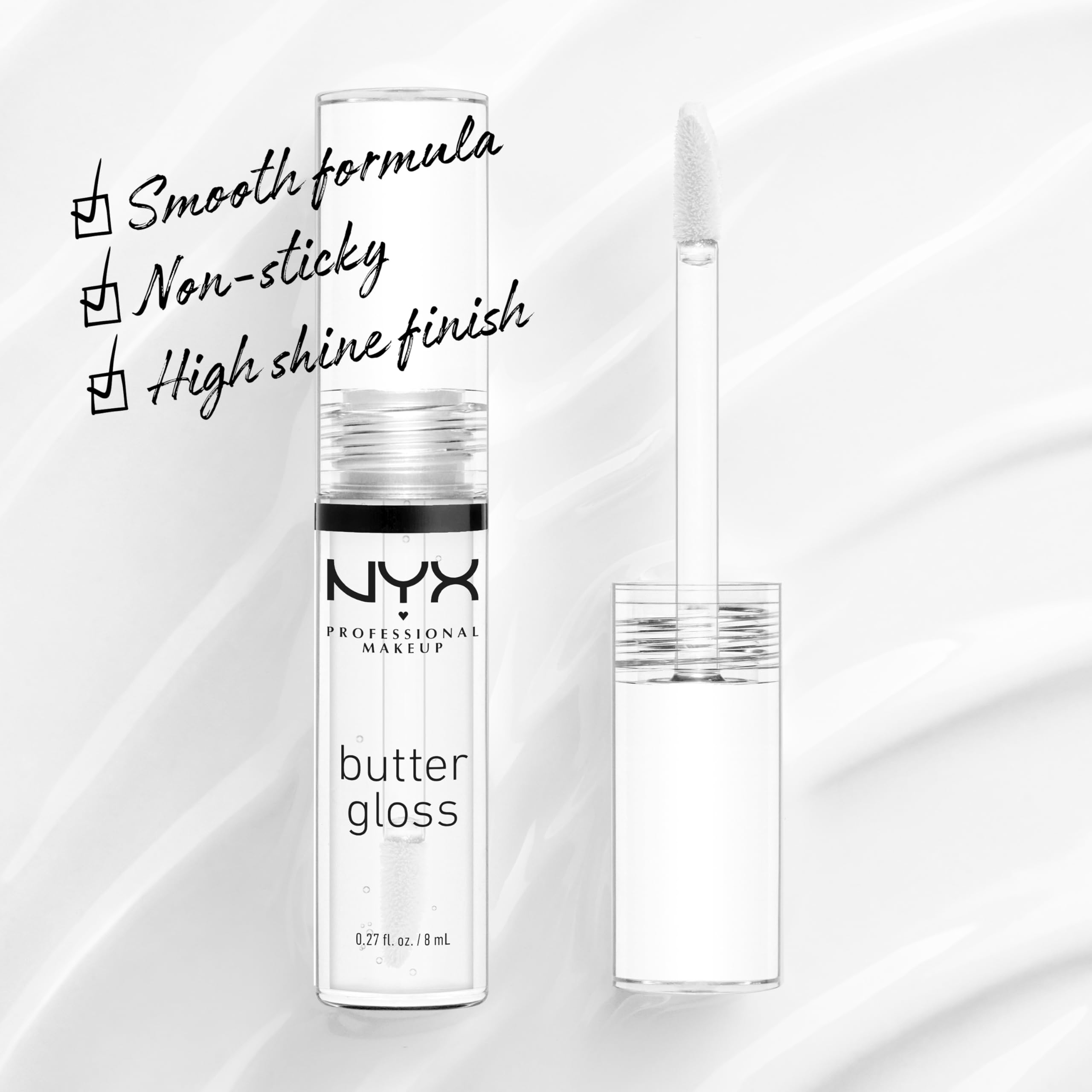 NYX PROFESSIONAL MAKEUP Butter Gloss, Non-Sticky Lip Gloss - Madeleine (Mid-Tone Nude)